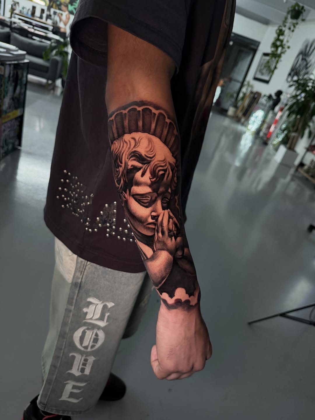 Tattoo by @gionastarace_tattoo โ realism, black_and_grey