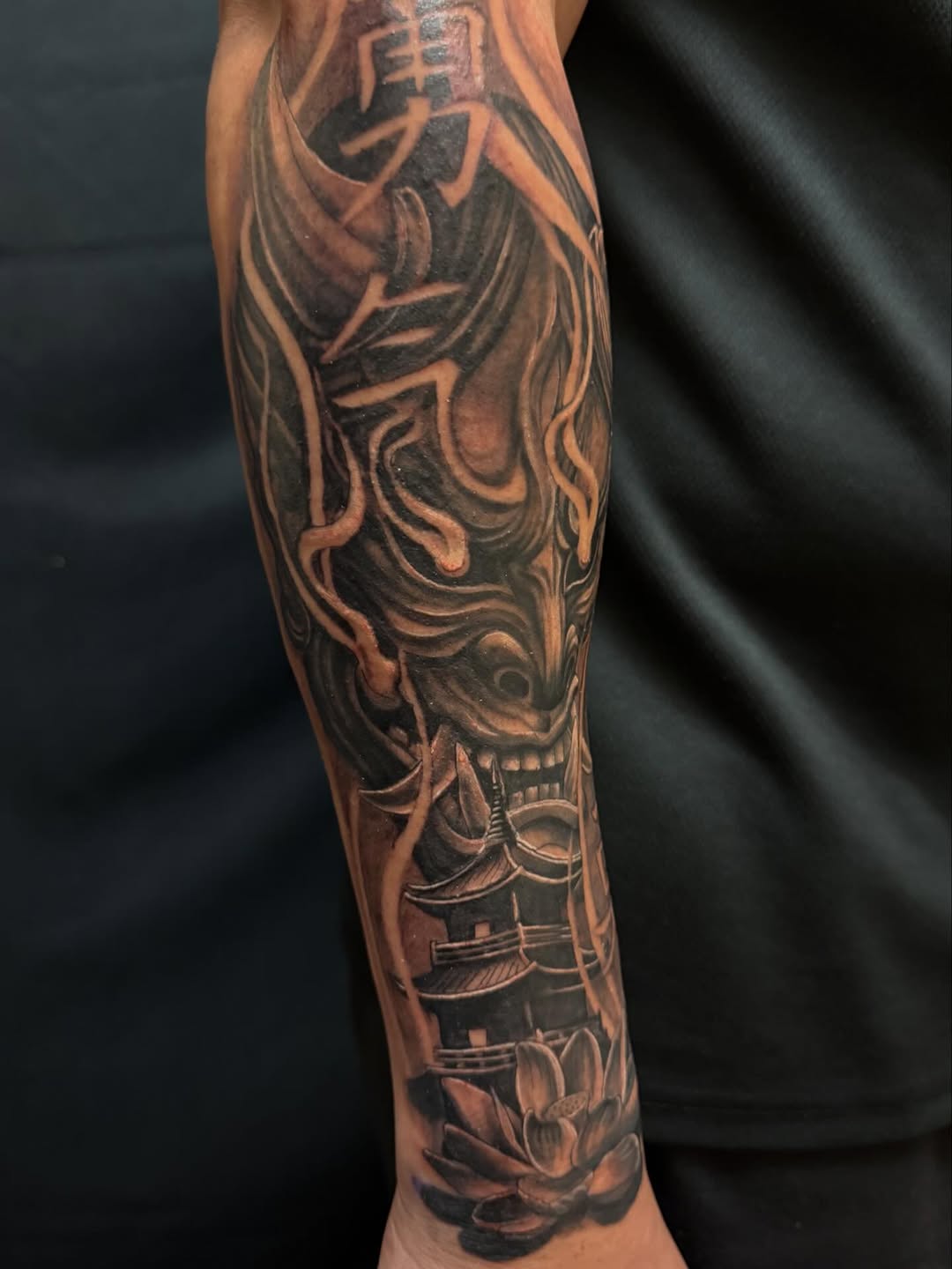 Tattoo by @hatchetfoot_art — japanese_irezumi, black_and_grey