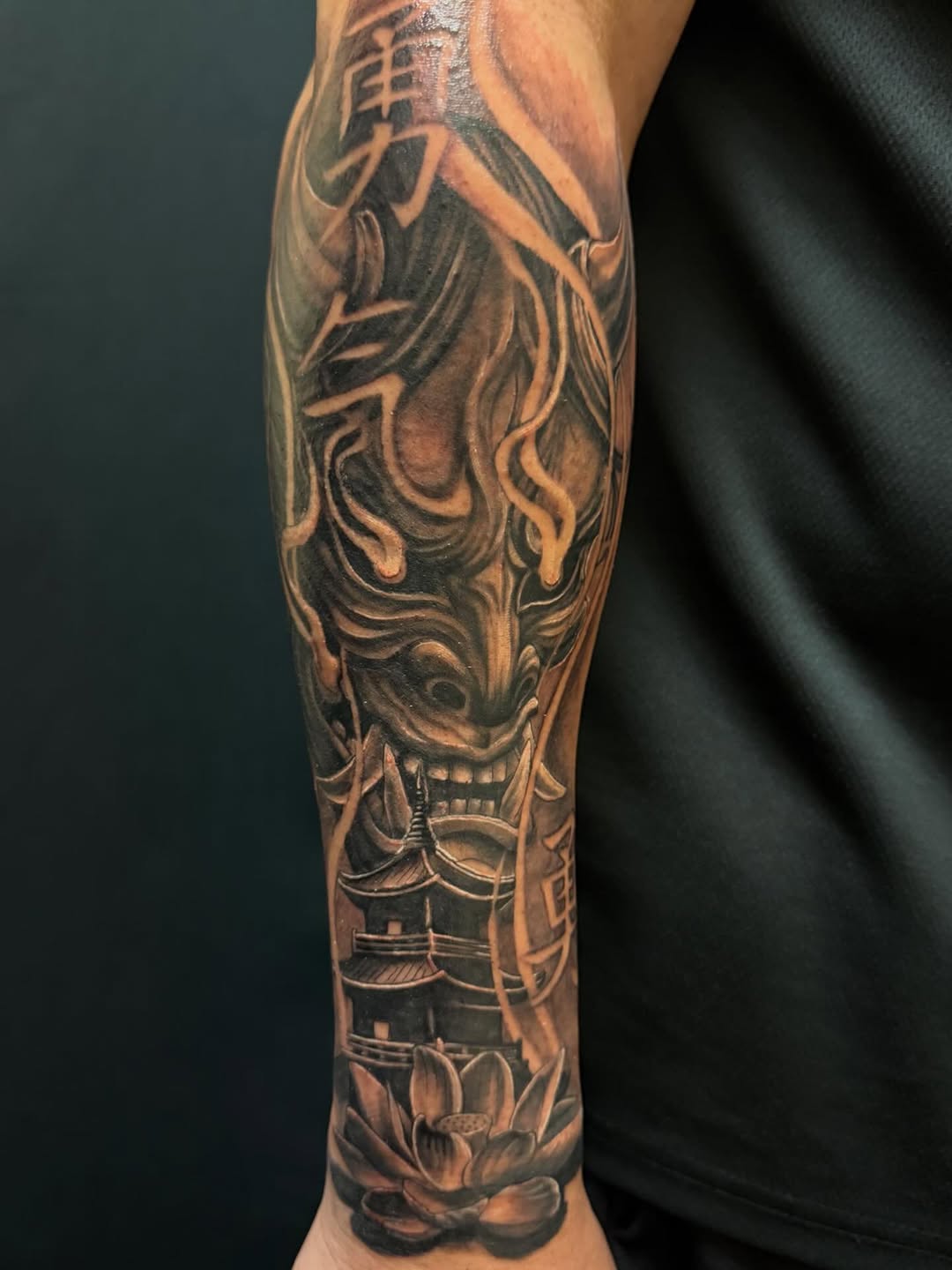 Tattoo by @hatchetfoot_art — japanese_irezumi, black_and_grey