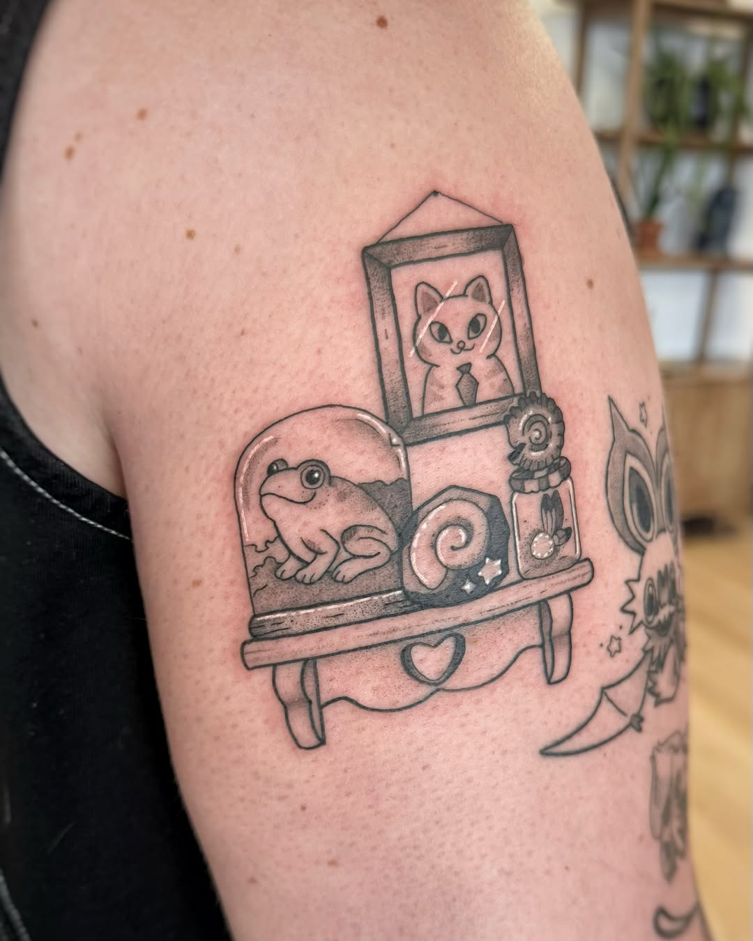 Tattoo by @petite.thief — illustrative, black_and_grey