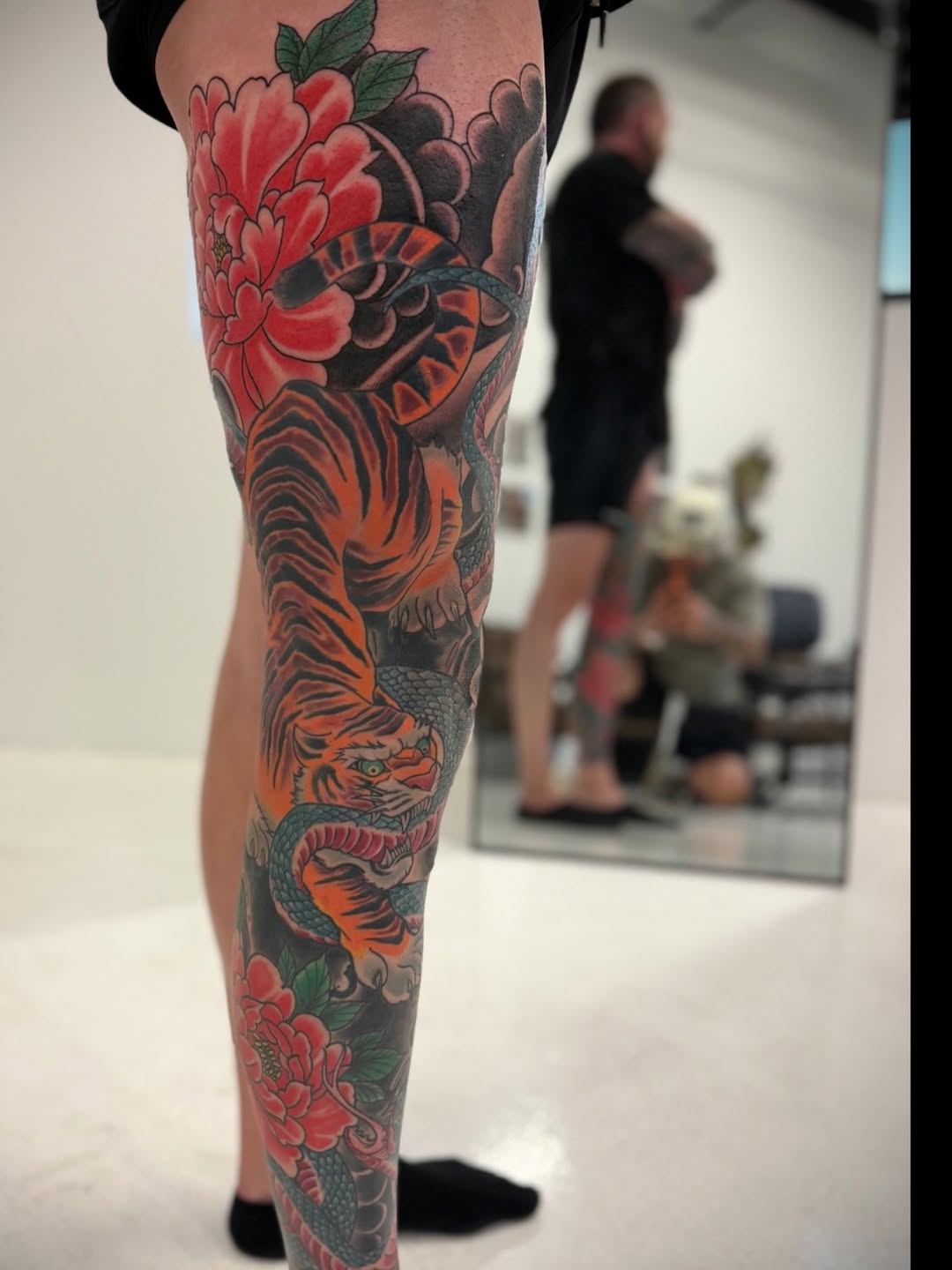 Tattoo by @rikkybobbytattoo โ japanese_irezumi, black_and_grey