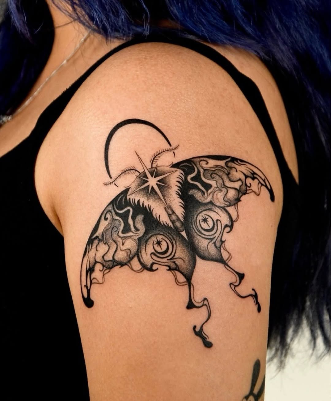 Tattoo by @nancebaozi — blackwork