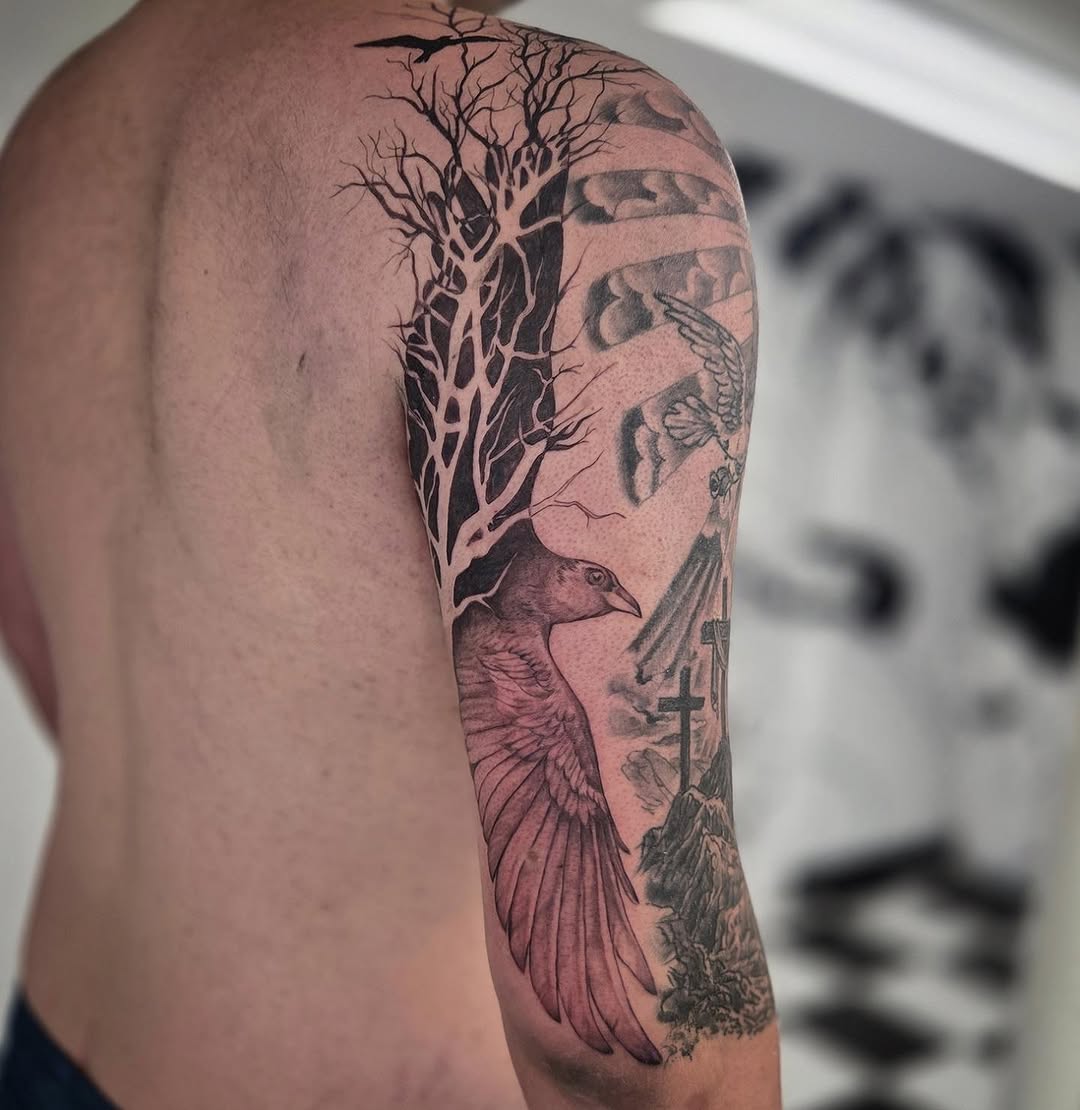 Tattoo by @berryblues β black_and_grey, illustrative