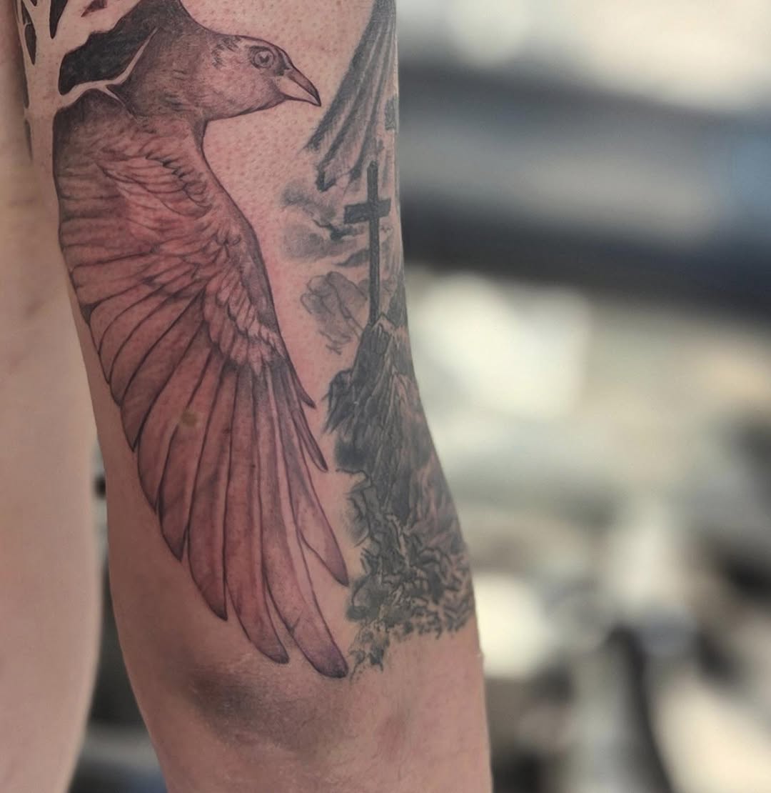 Tattoo by @berryblues β realism, black_and_grey