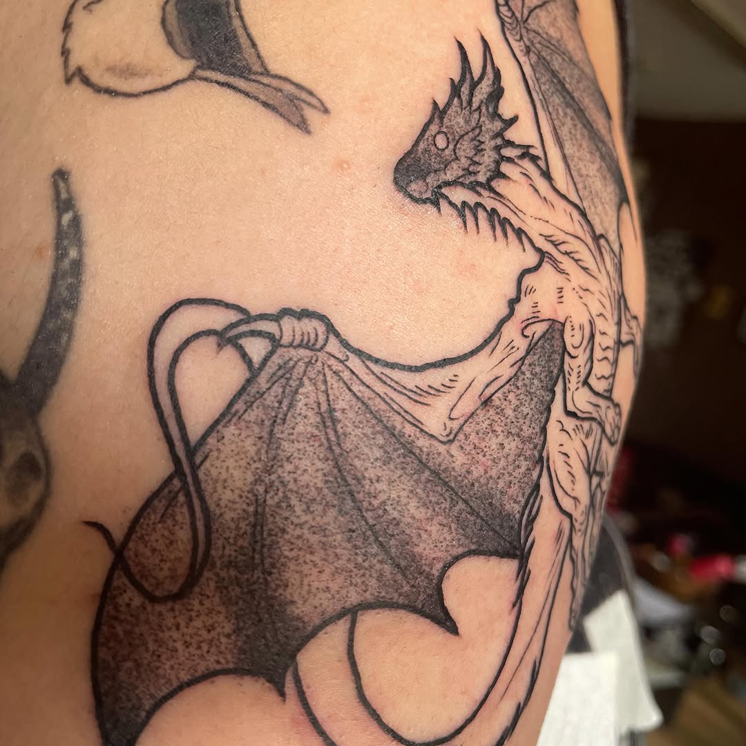 Tattoo by @egirotto.art — black_and_grey, illustrative
