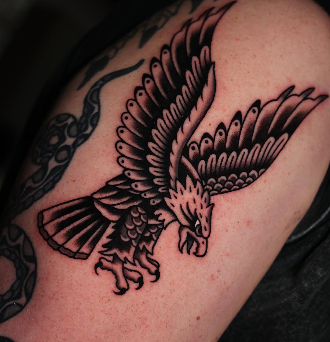 Tattoo by @novavaughntattoo — american_traditional, black_and_grey