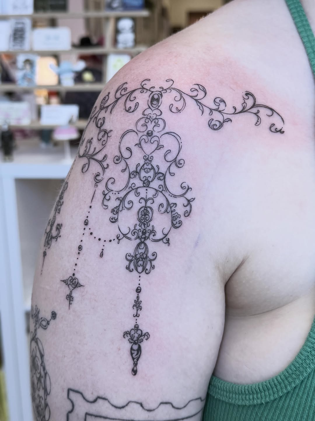 Tattoo by @inkbychenny — illustrative, ornamental