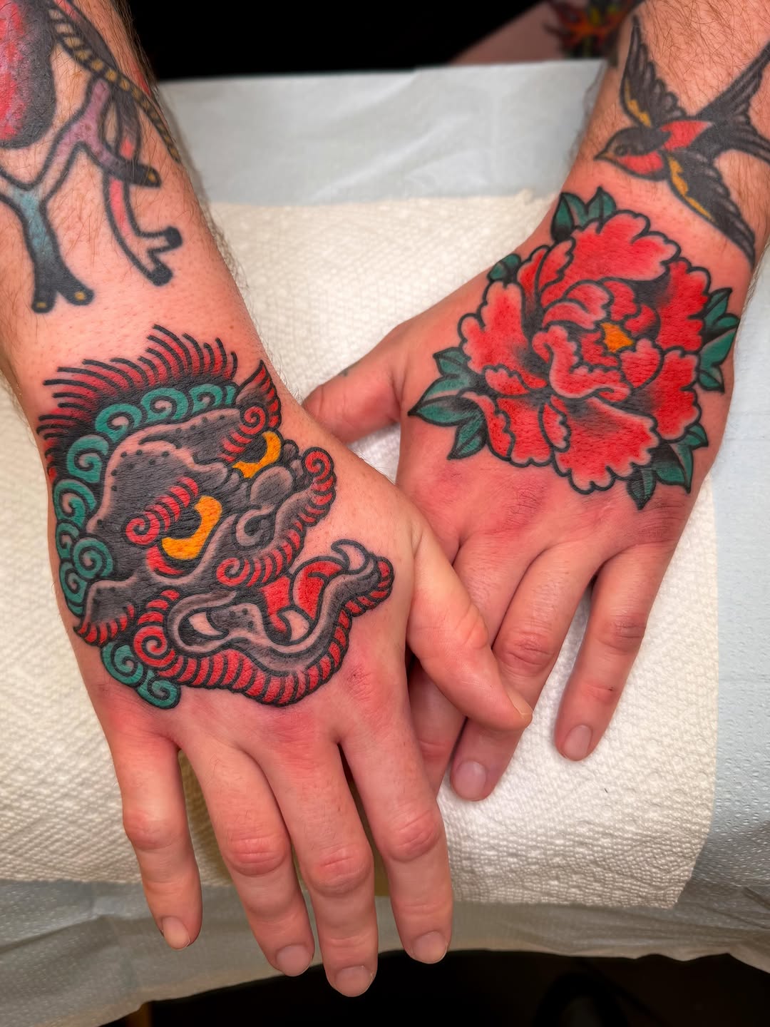 Tattoo by @dannyreedtattoo — american_traditional, japanese_irezumi