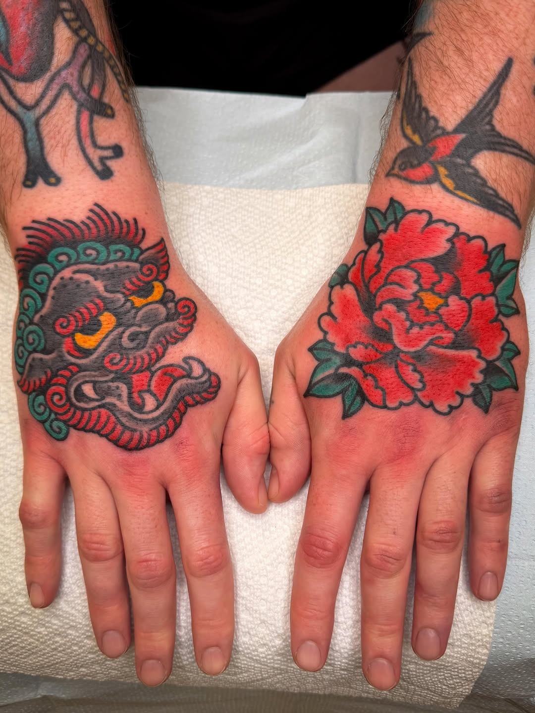 Tattoo by @dannyreedtattoo — american_traditional, japanese_irezumi