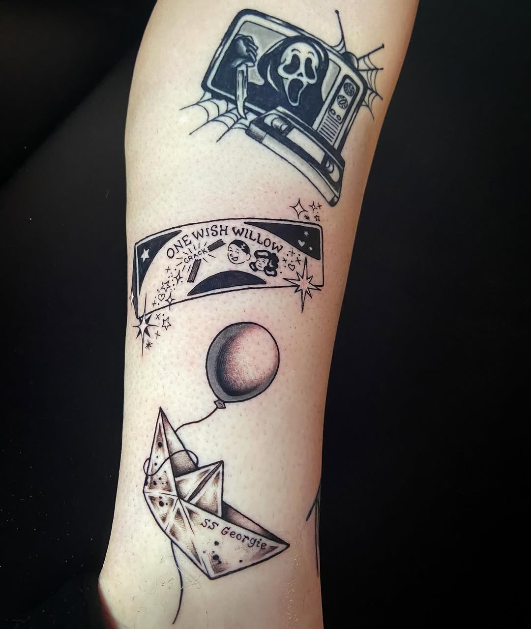 Tattoo by @bonechillingink โ illustrative, black_and_grey