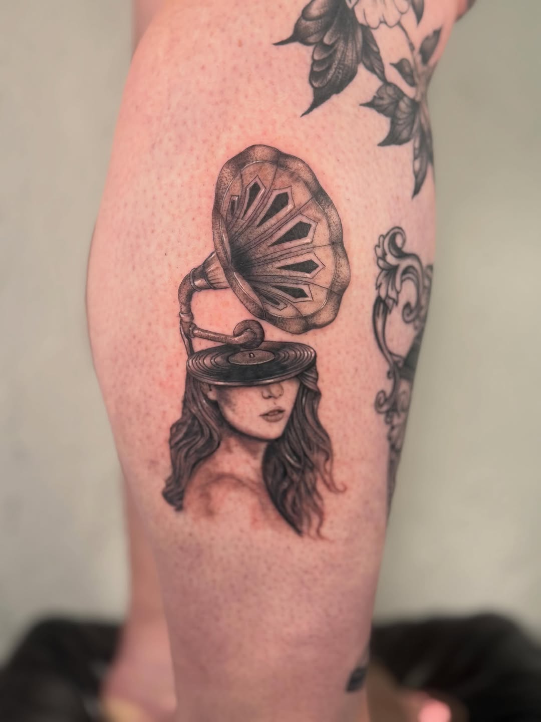 Tattoo by @rickyttattoo — black_and_grey, realism