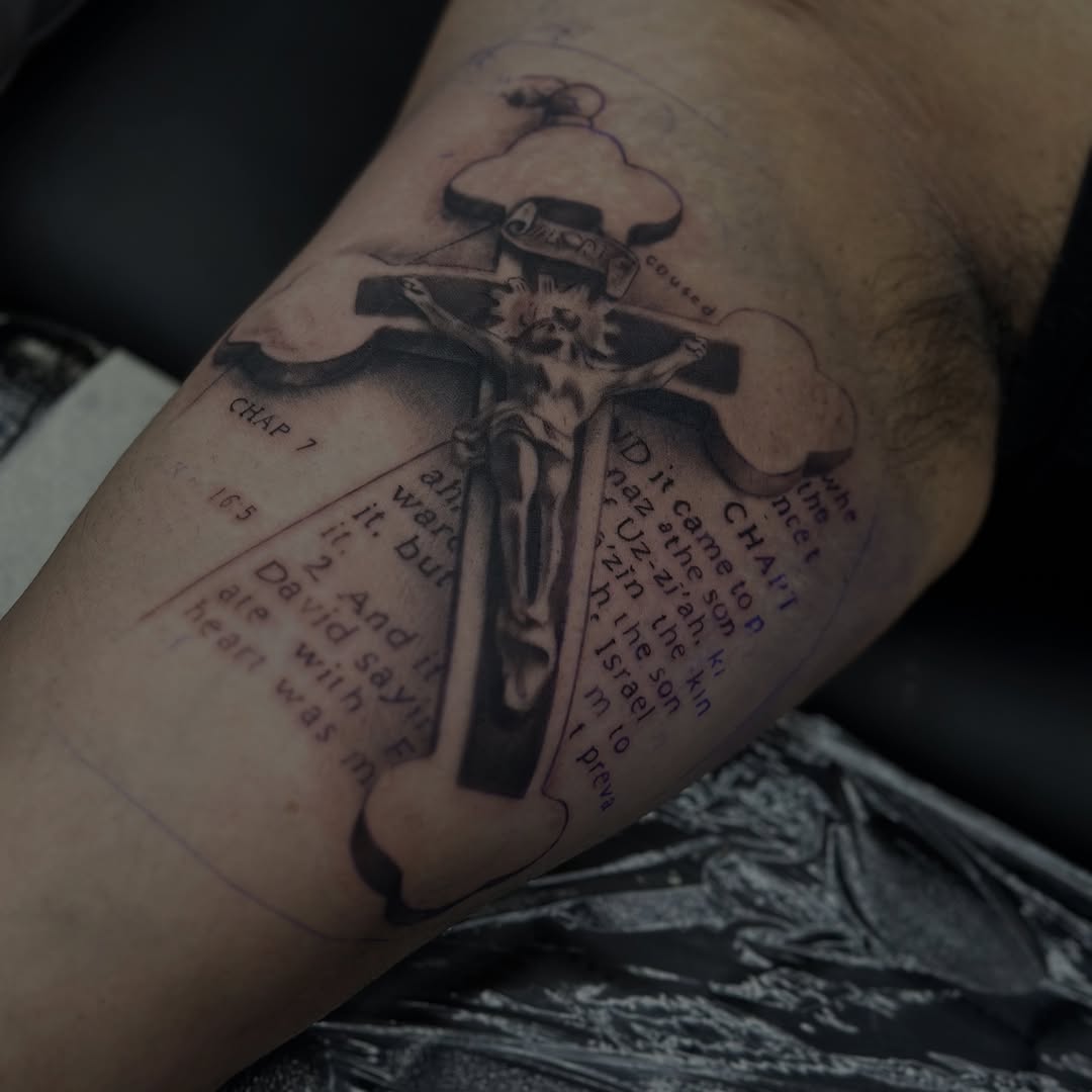 Tattoo by @tattooz_by_trent — realism, black_and_grey