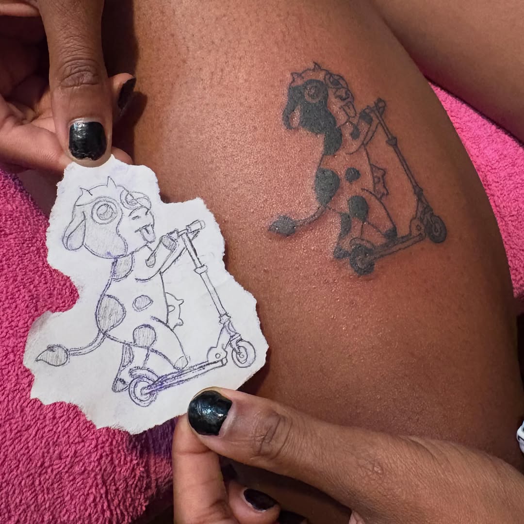 Tattoo by @oddn3n3 — illustrative, new_school