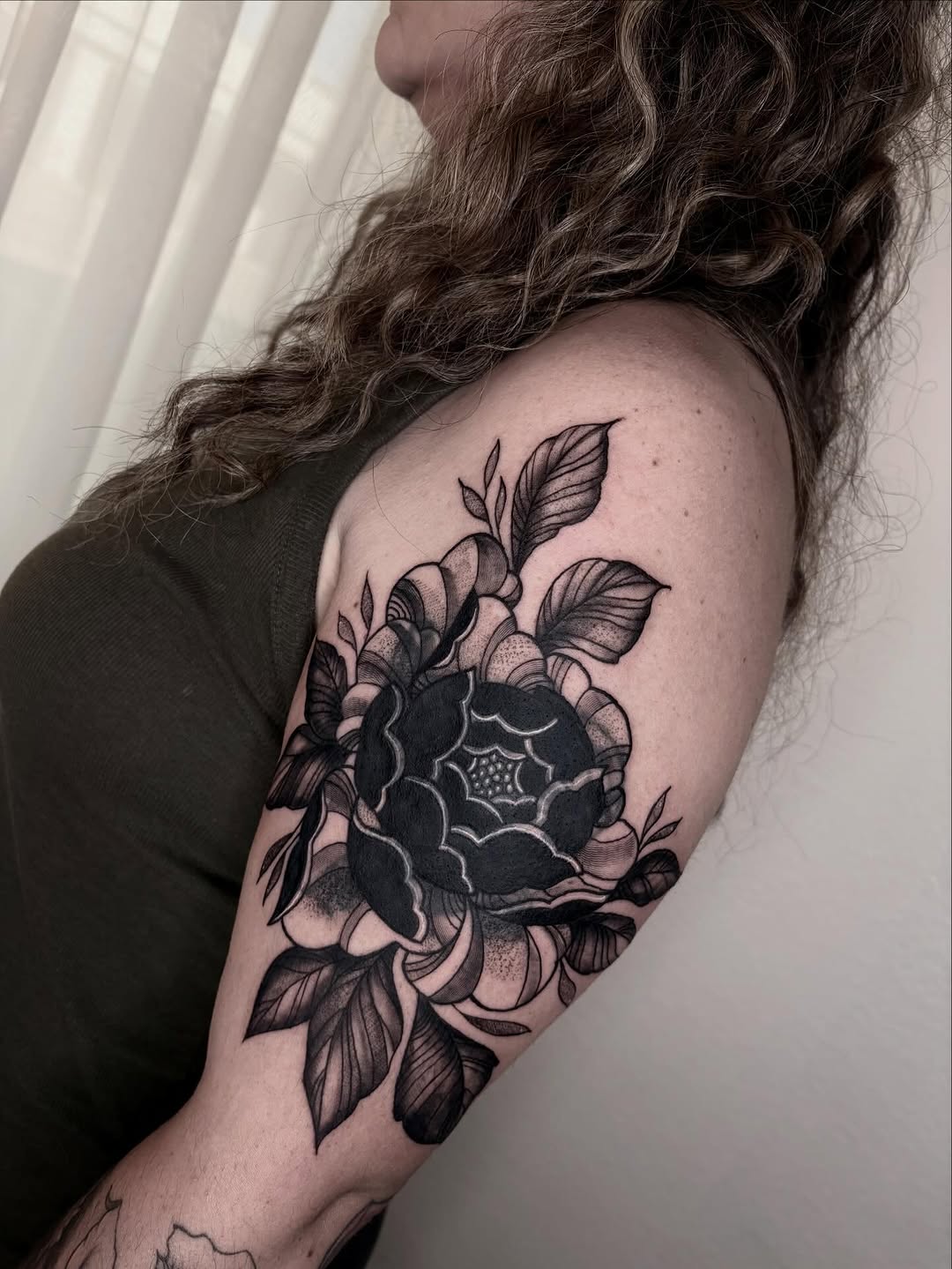 Tattoo by @justjellytattoos — blackwork, dotwork