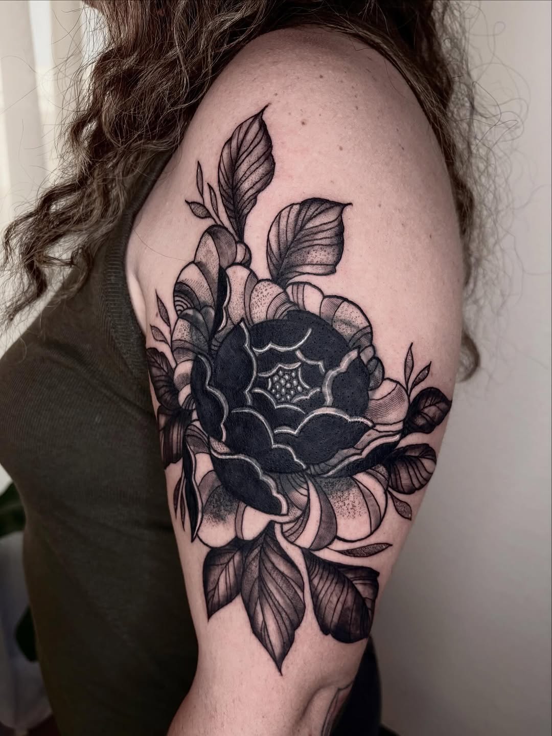 Tattoo by @justjellytattoos — blackwork, dotwork