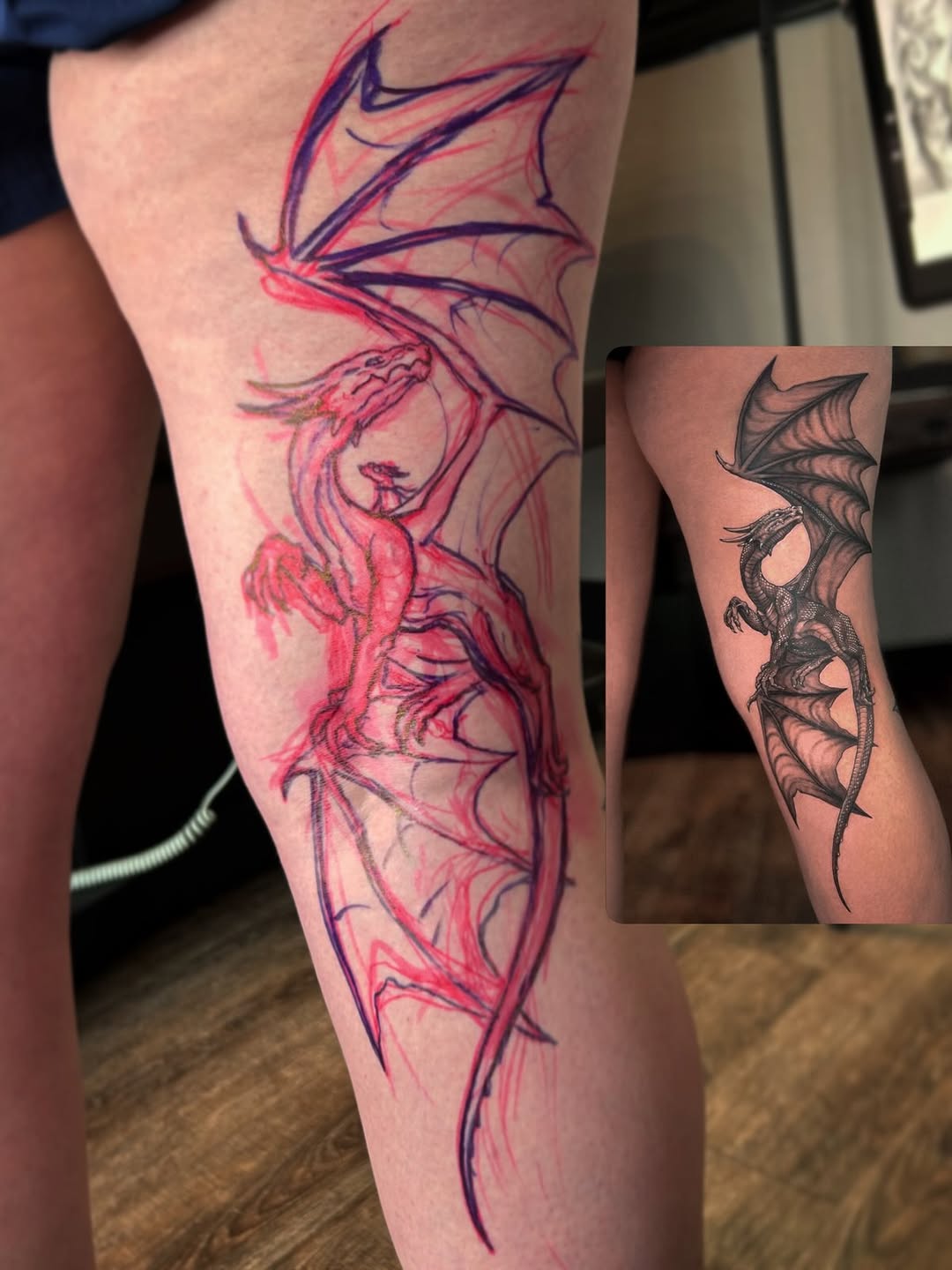 Tattoo by @katlyne_j — black_and_grey, realism