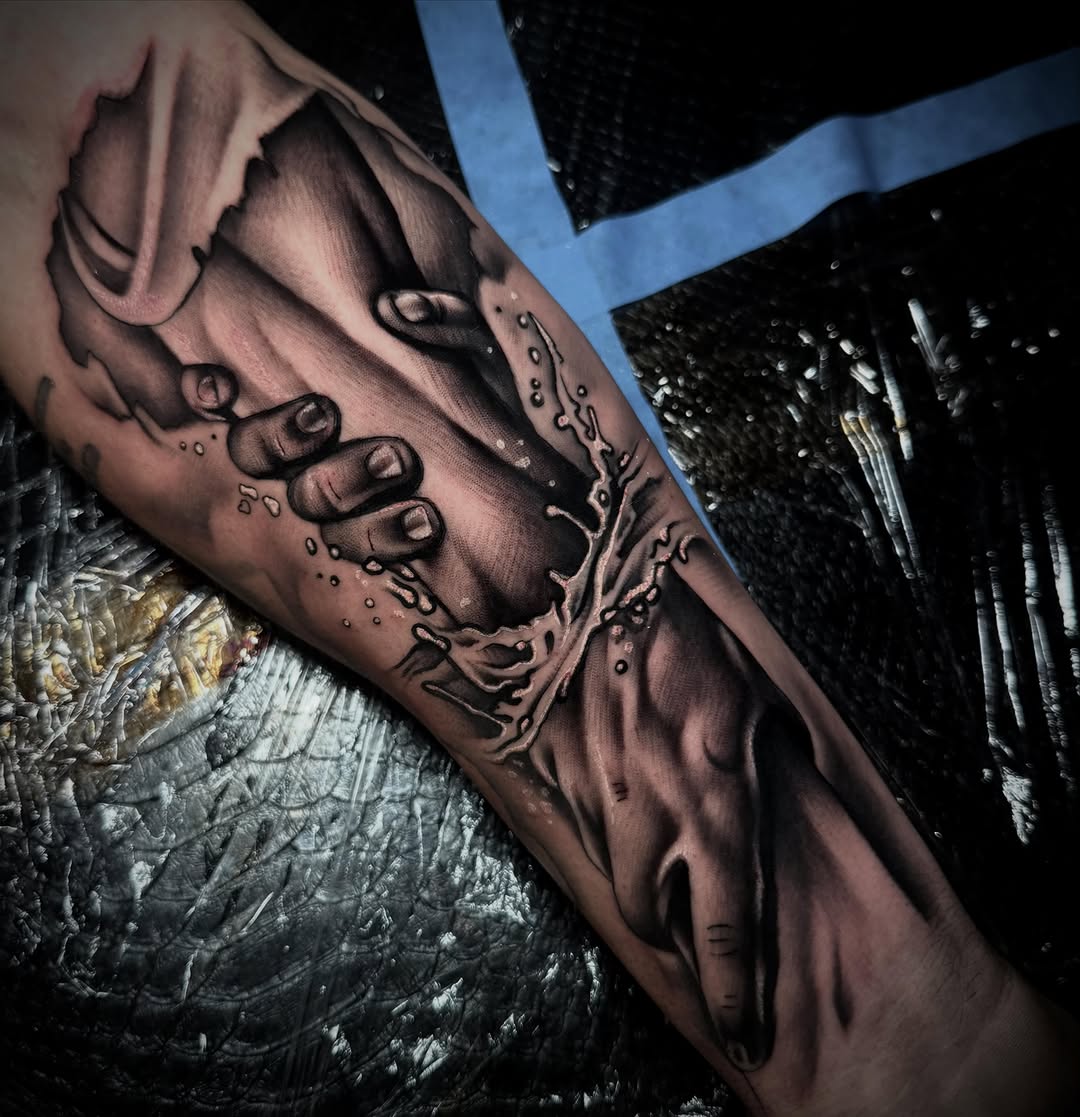 Tattoo by @kat_tattooer โ realism, black_and_grey