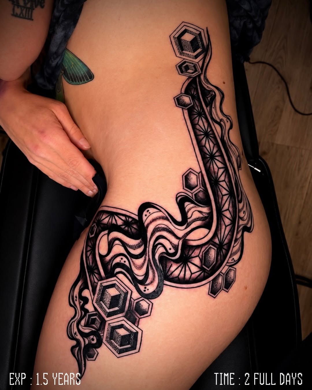 Tattoo by @pikashi_tattoos — geometric, blackwork
