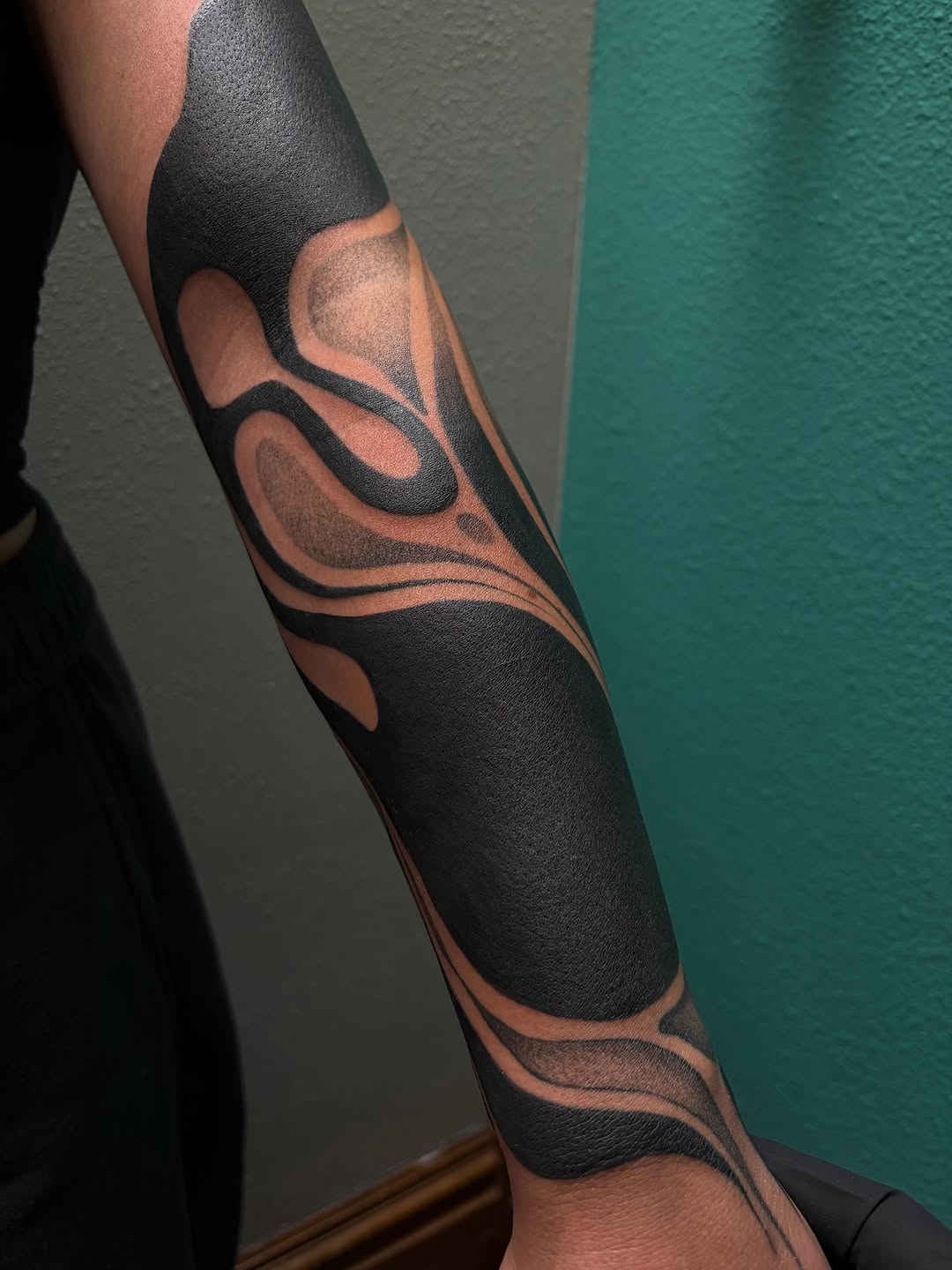 Tattoo by @snewbietattoos — blackwork, ornamental