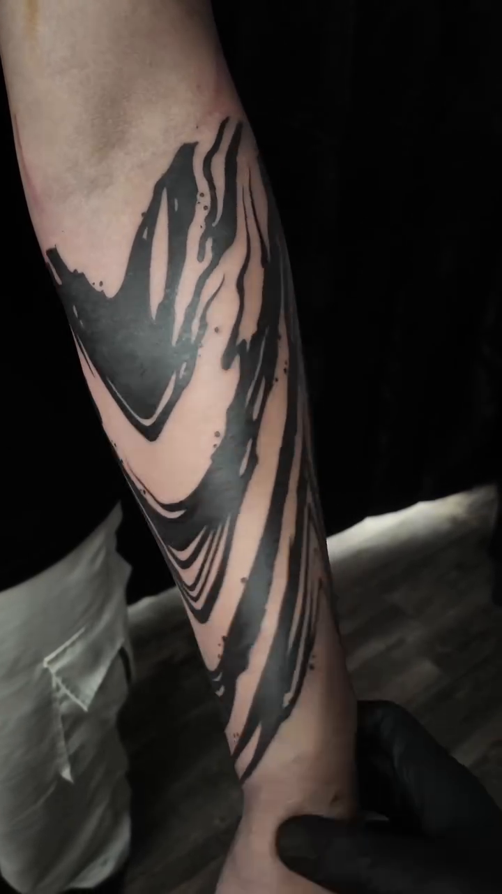 Tattoo by @jbrooks.blvckwork — blackwork, abstract