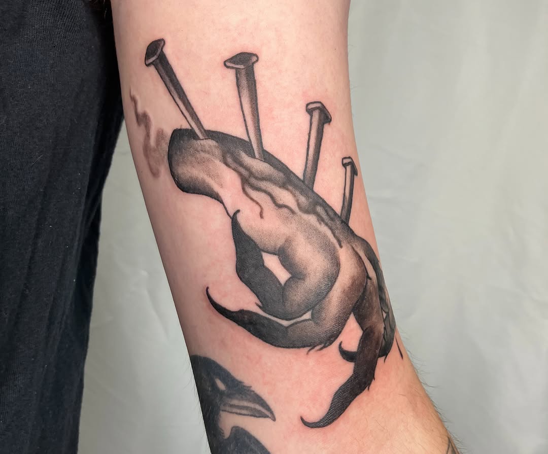 Tattoo by @huntermcginnis_ โ black_and_grey, dark_realism
