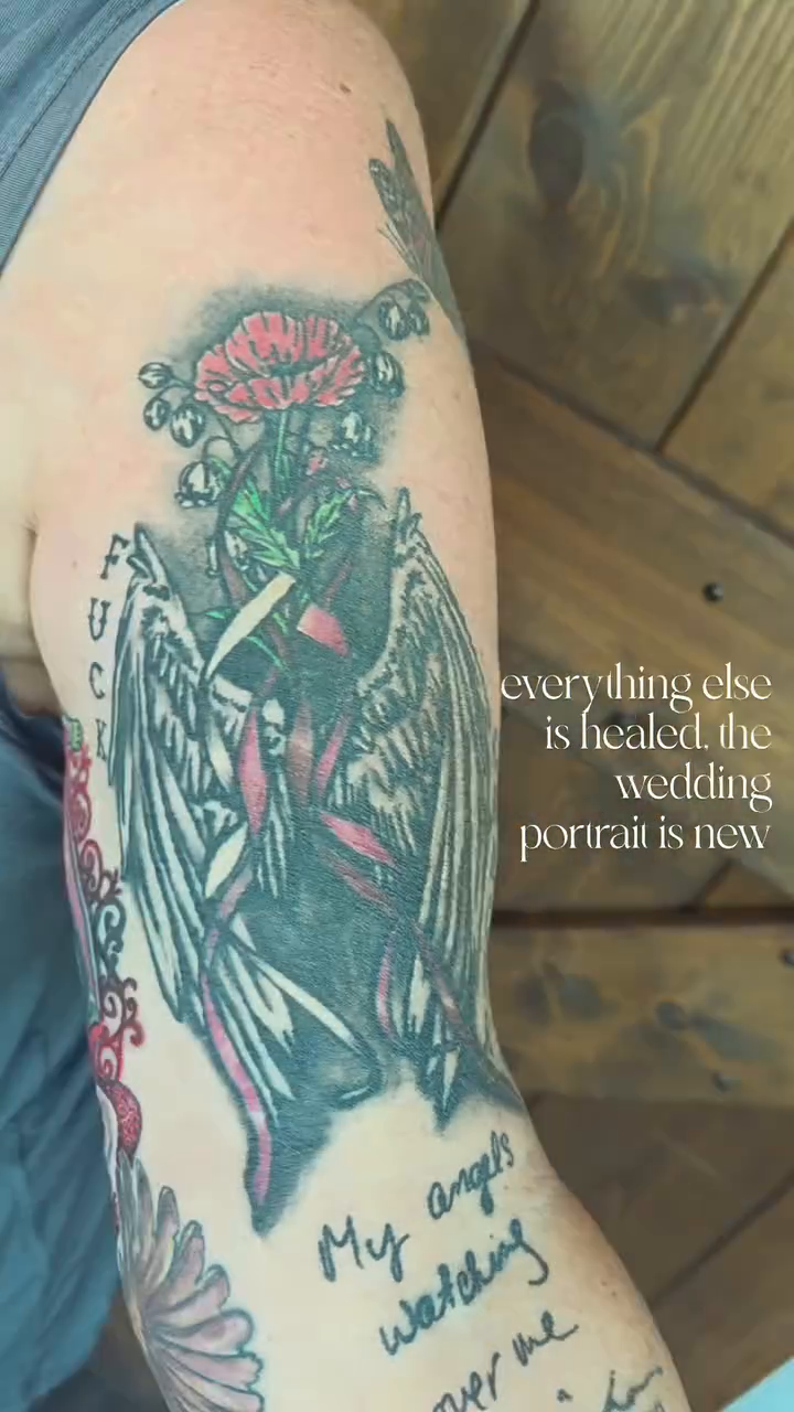 Tattoo by @cerberustattoos — dark_realism, trash_polka