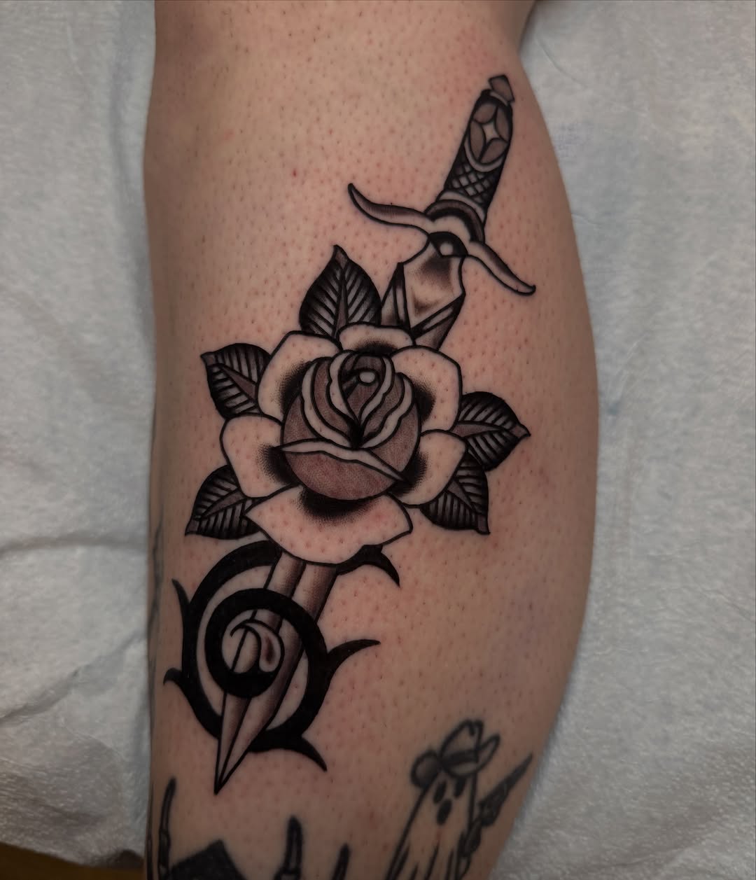 Tattoo by @katierosetattoos โ american_traditional, black_and_grey