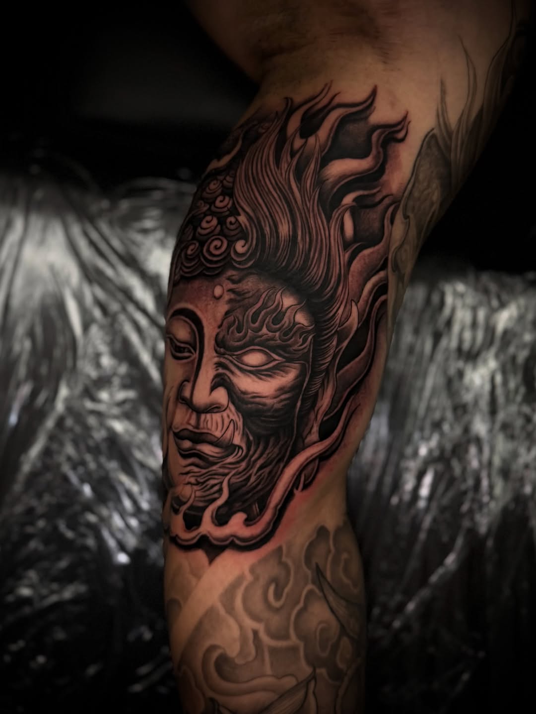 Tattoo by @kyle.inkz โ black_and_grey, realism