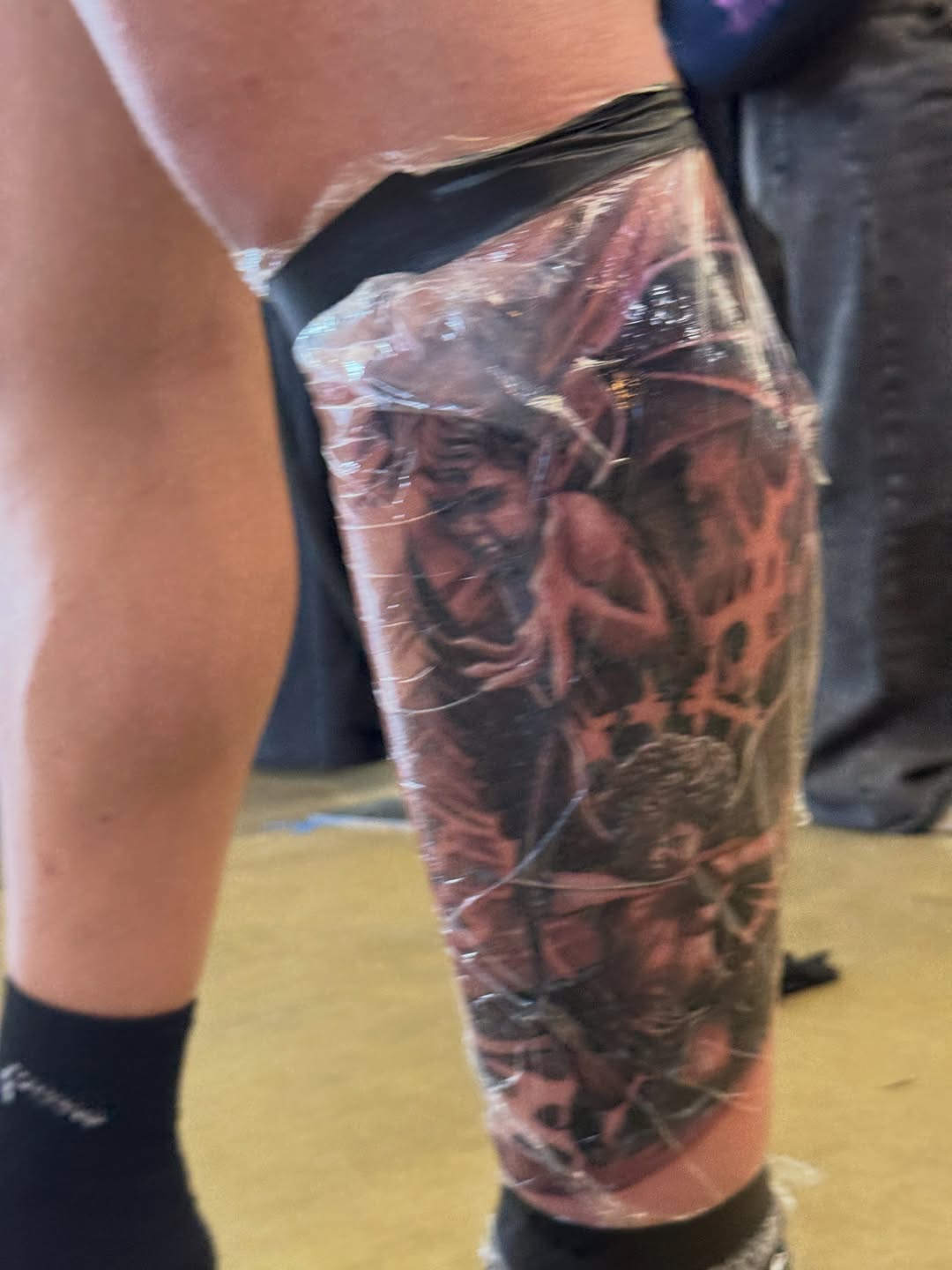 Tattoo by @inklayr β dark_realism, blackwork
