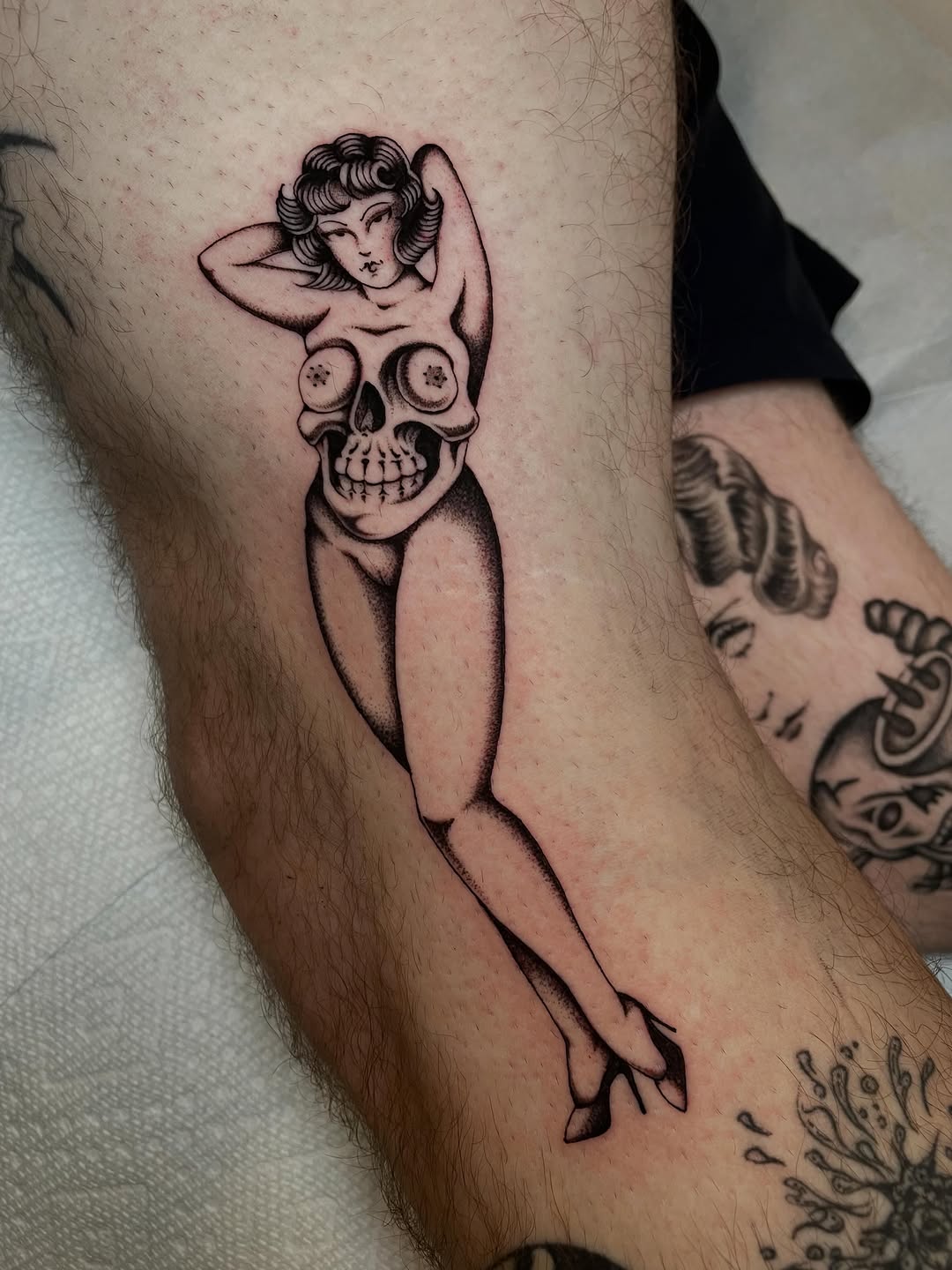 Tattoo by @miramtattoo — american_traditional, black_and_grey