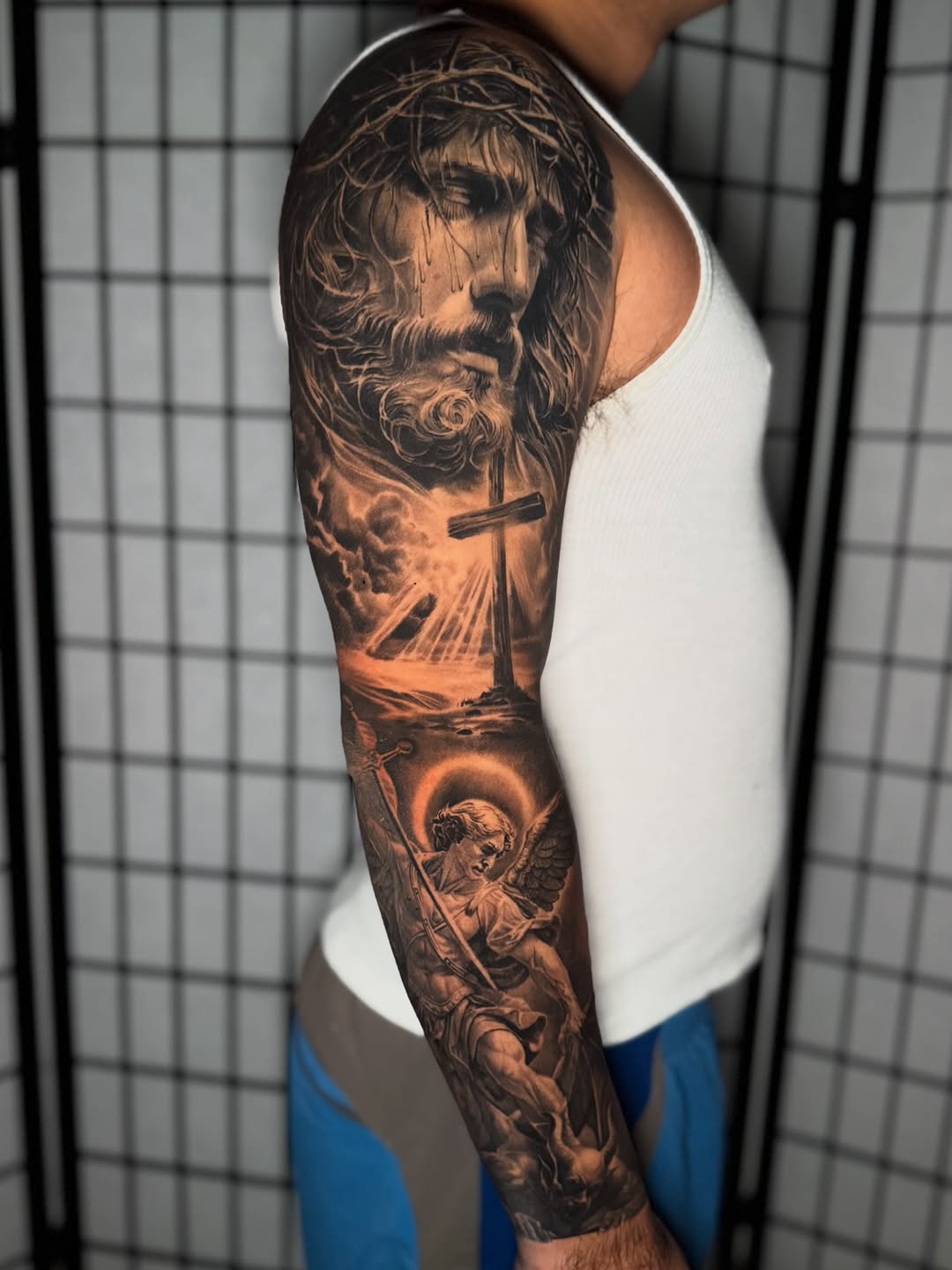 Tattoo by @freshink_tat2 — realism, black_and_grey