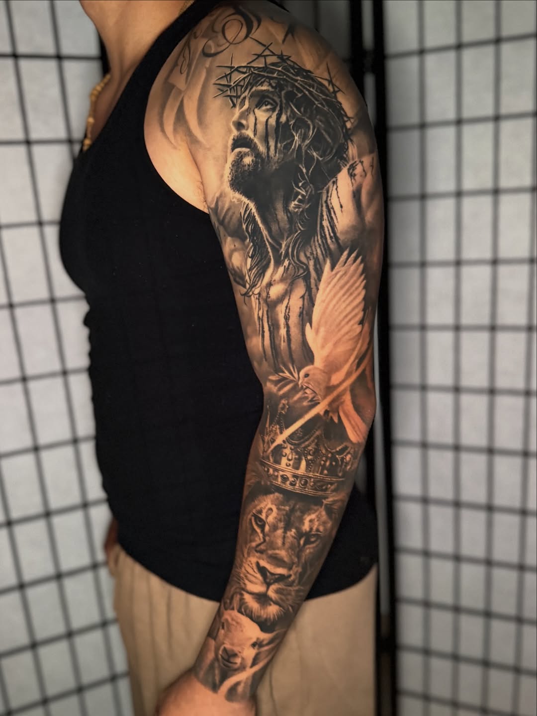 Tattoo by @freshink_tat2 — realism, black_and_grey