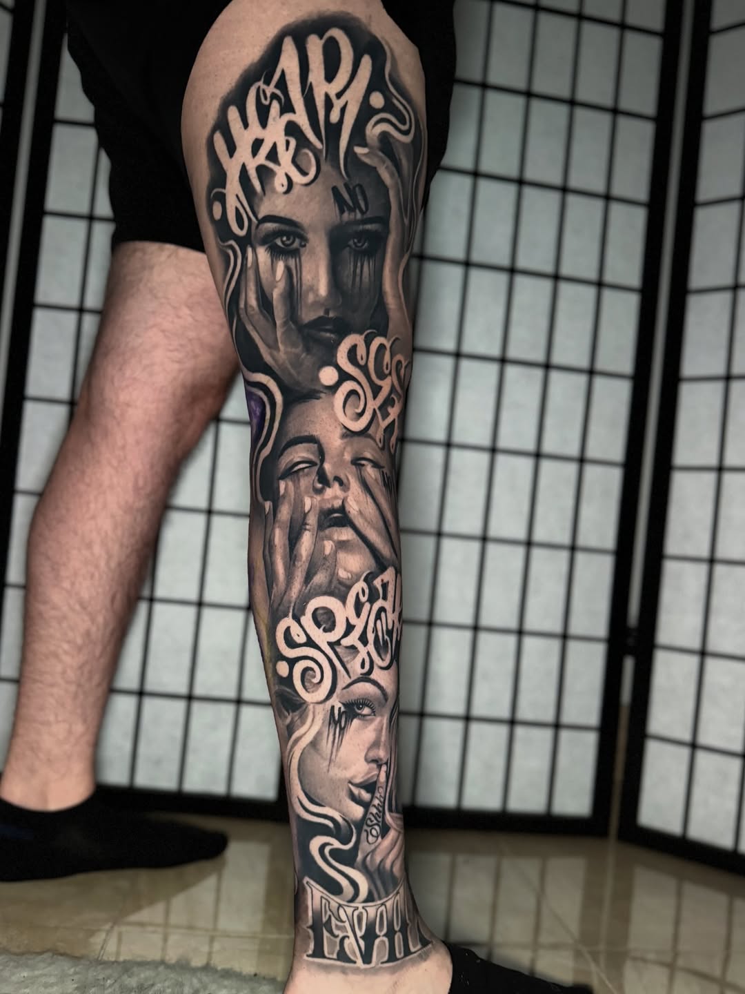 Tattoo by @freshink_tat2 — black_and_grey, illustrative