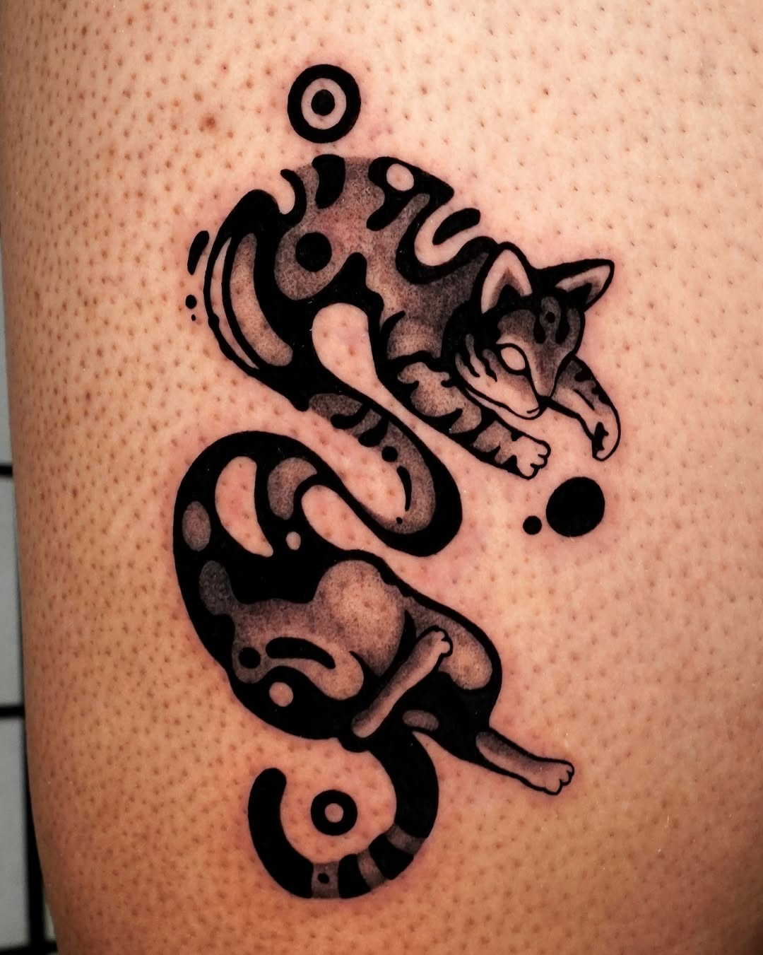 Tattoo by @hunter.haze.tattoos — black_and_grey