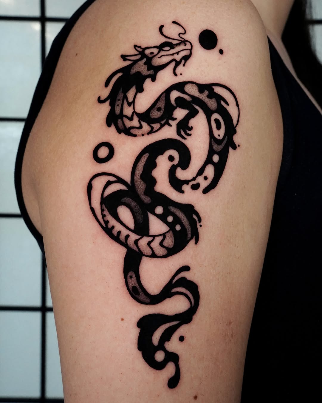 Tattoo by @hunter.haze.tattoos — blackwork