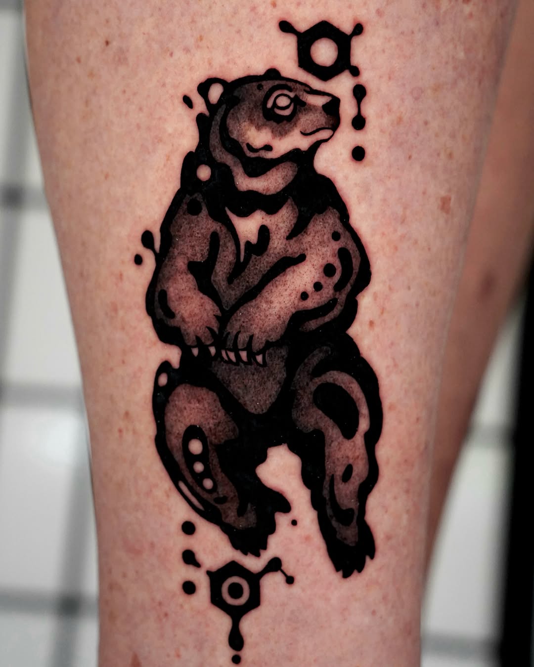 Tattoo by @hunter.haze.tattoos — blackwork