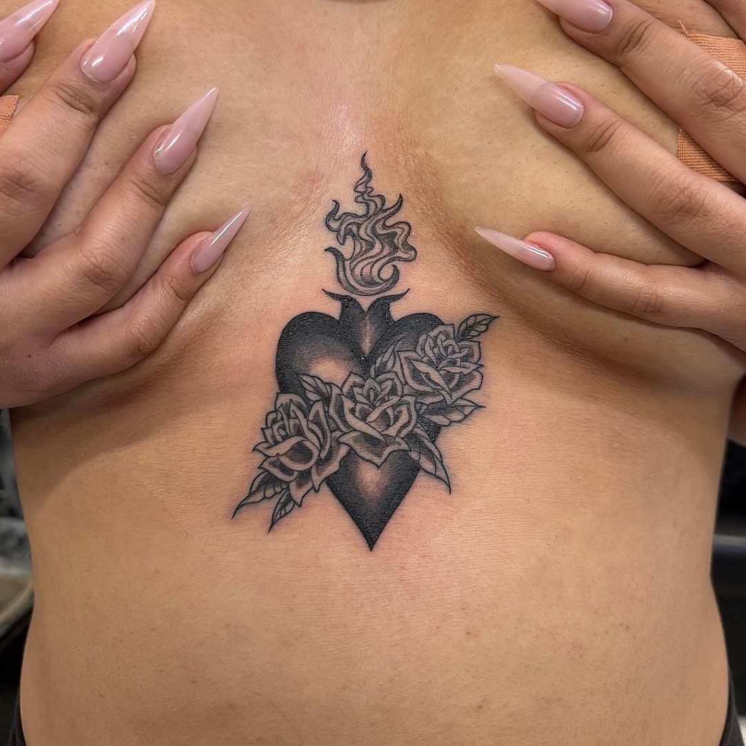 Tattoo by @mannytats — black_and_grey, illustrative
