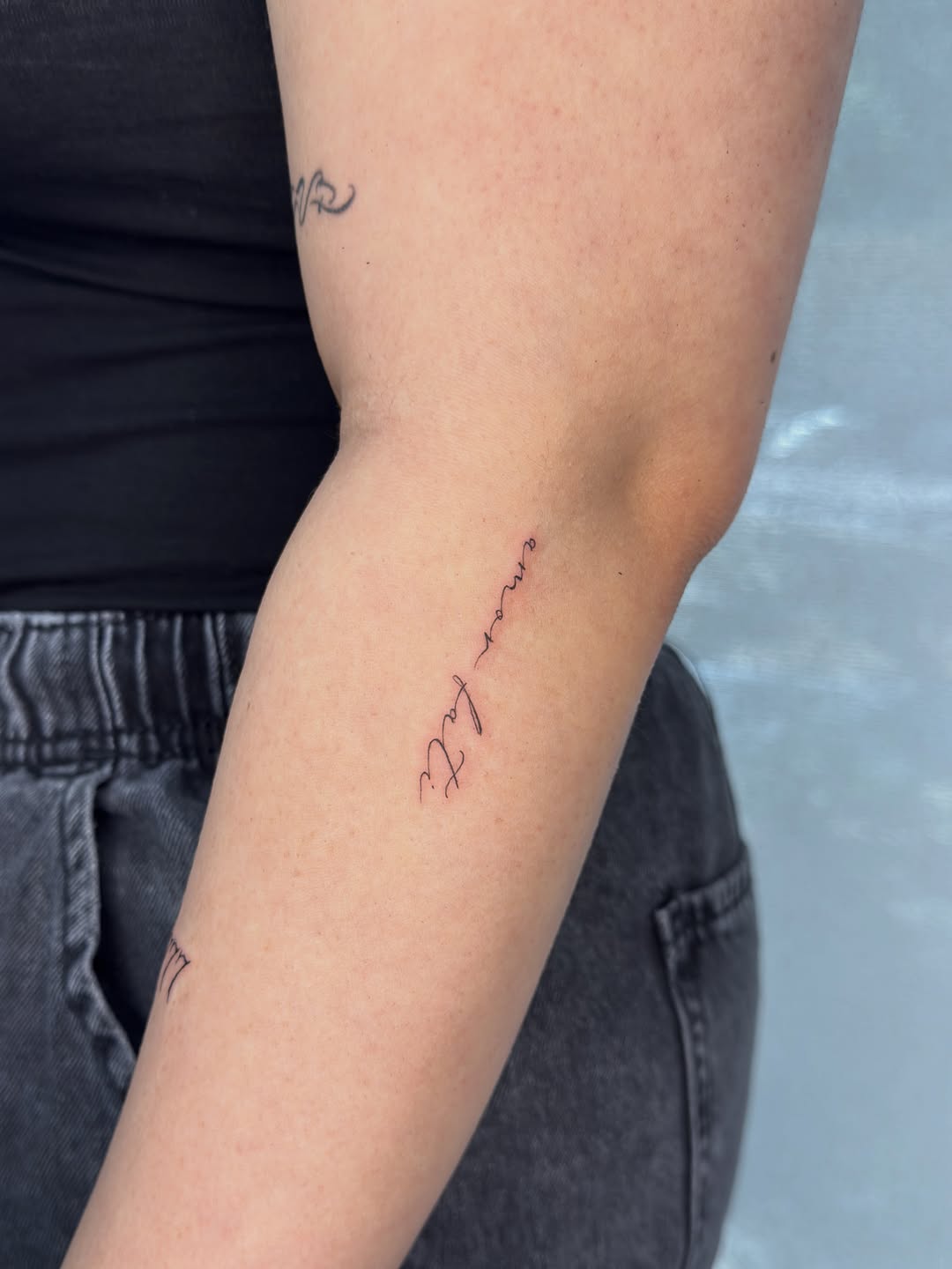 Tattoo by @girlsdontcry.tattoo — lettering_script, fine_line