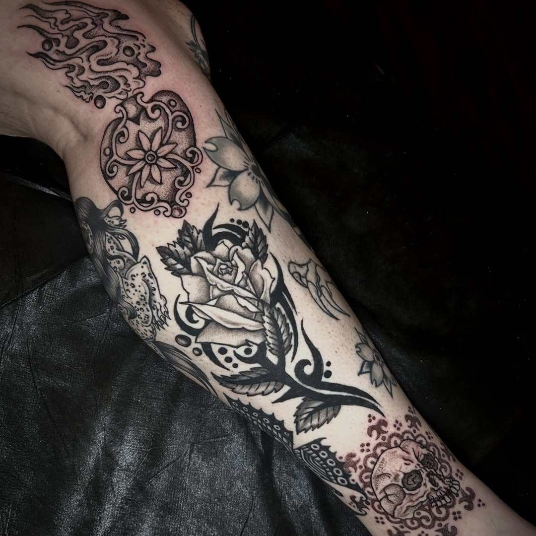 Tattoo by @tatmccoy — black_and_grey, illustrative