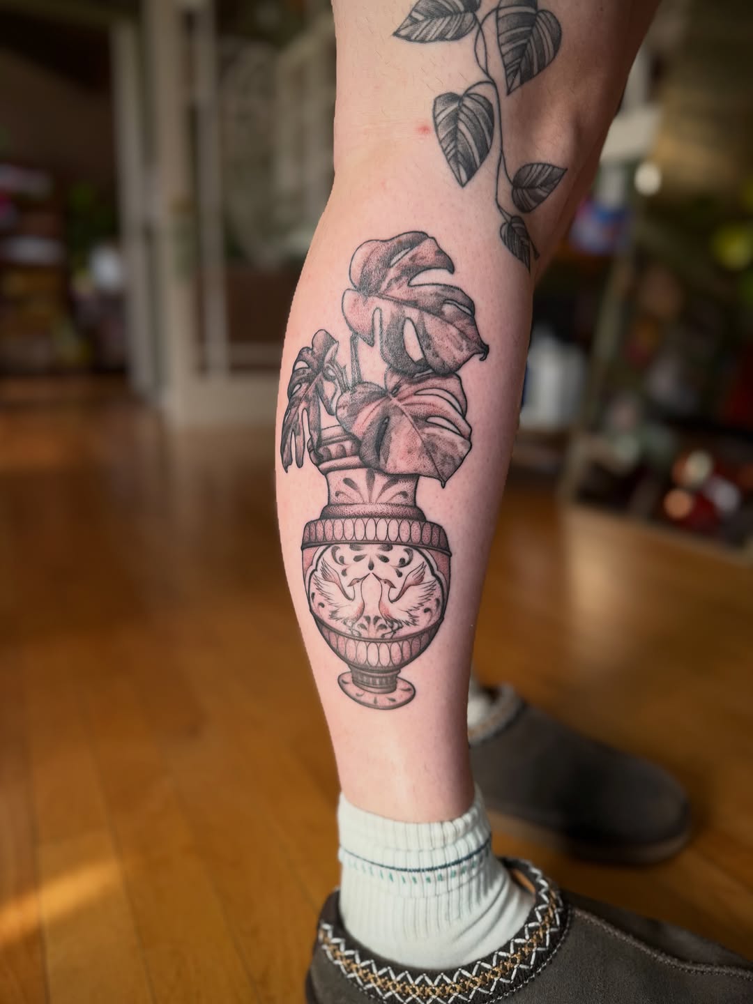 Tattoo by @virginiaswampwitch — black_and_grey, realism