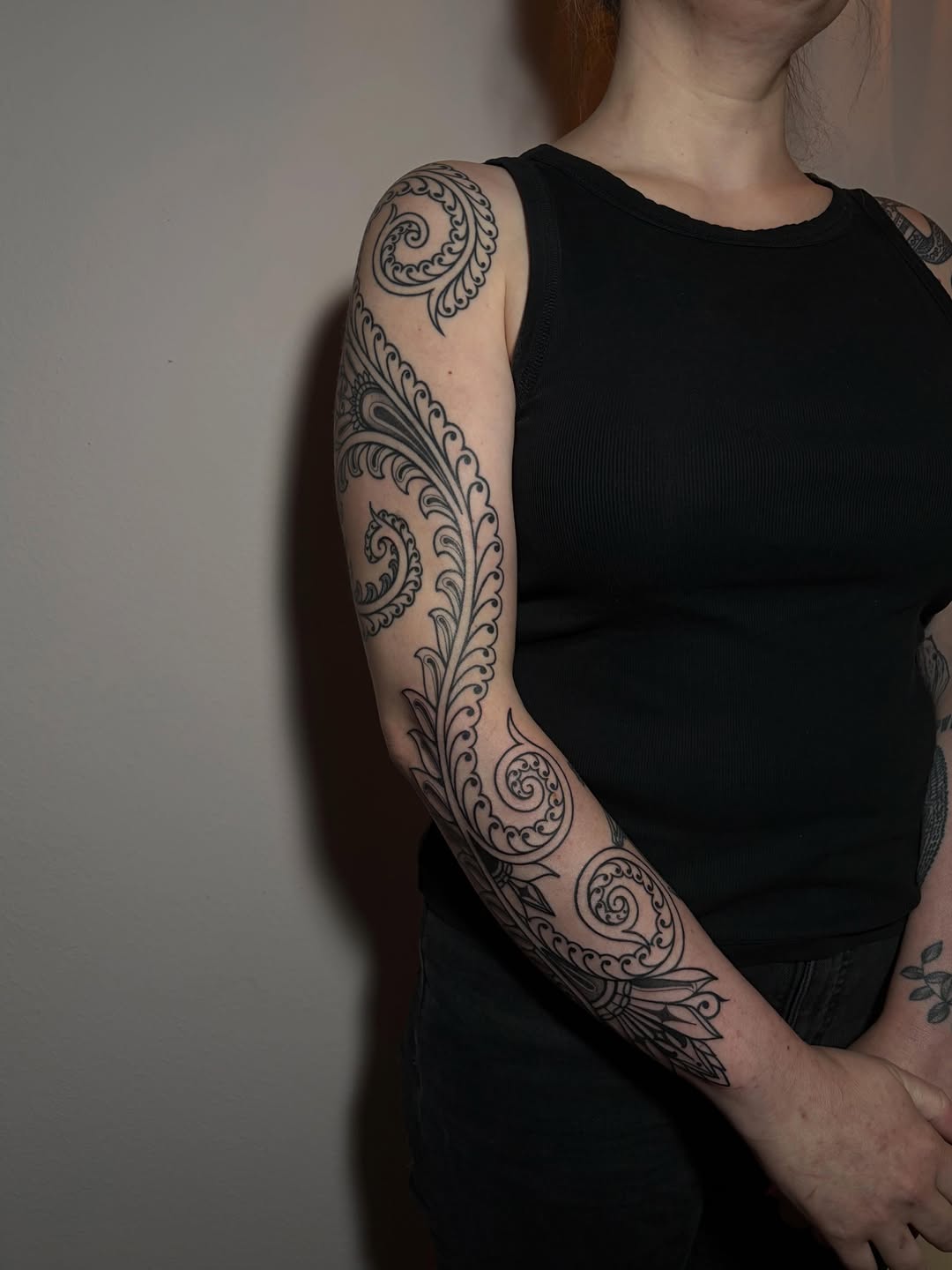 Tattoo by @feliine — ornamental, blackwork