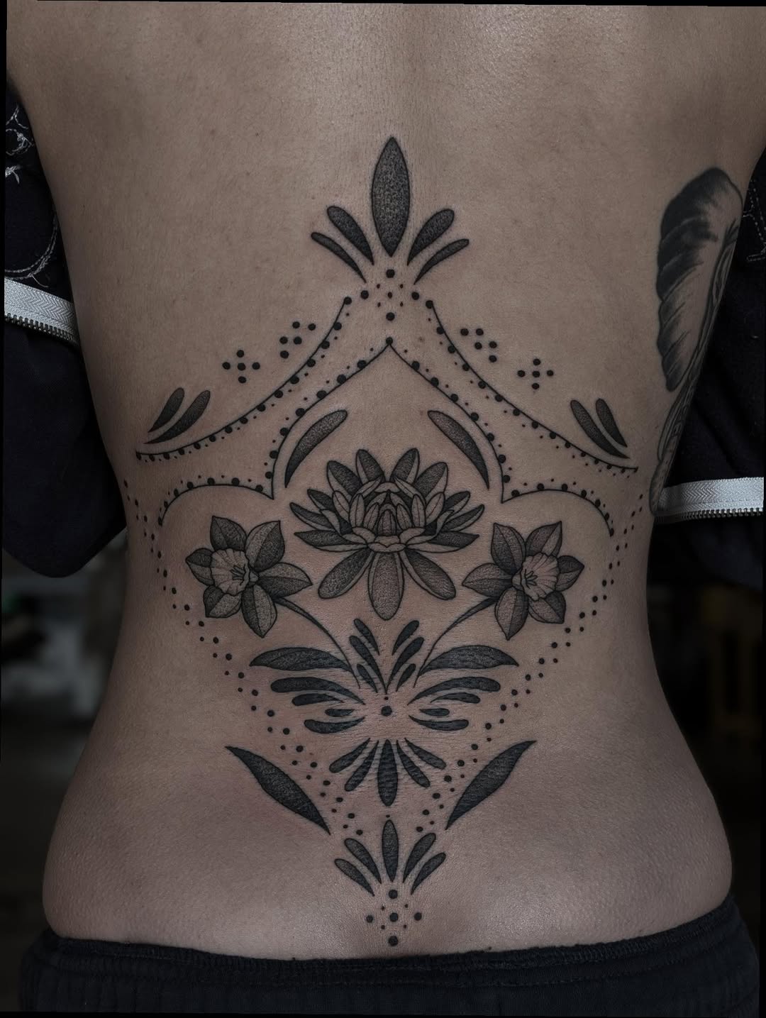 Tattoo by @kattiebaby β dotwork, ornamental