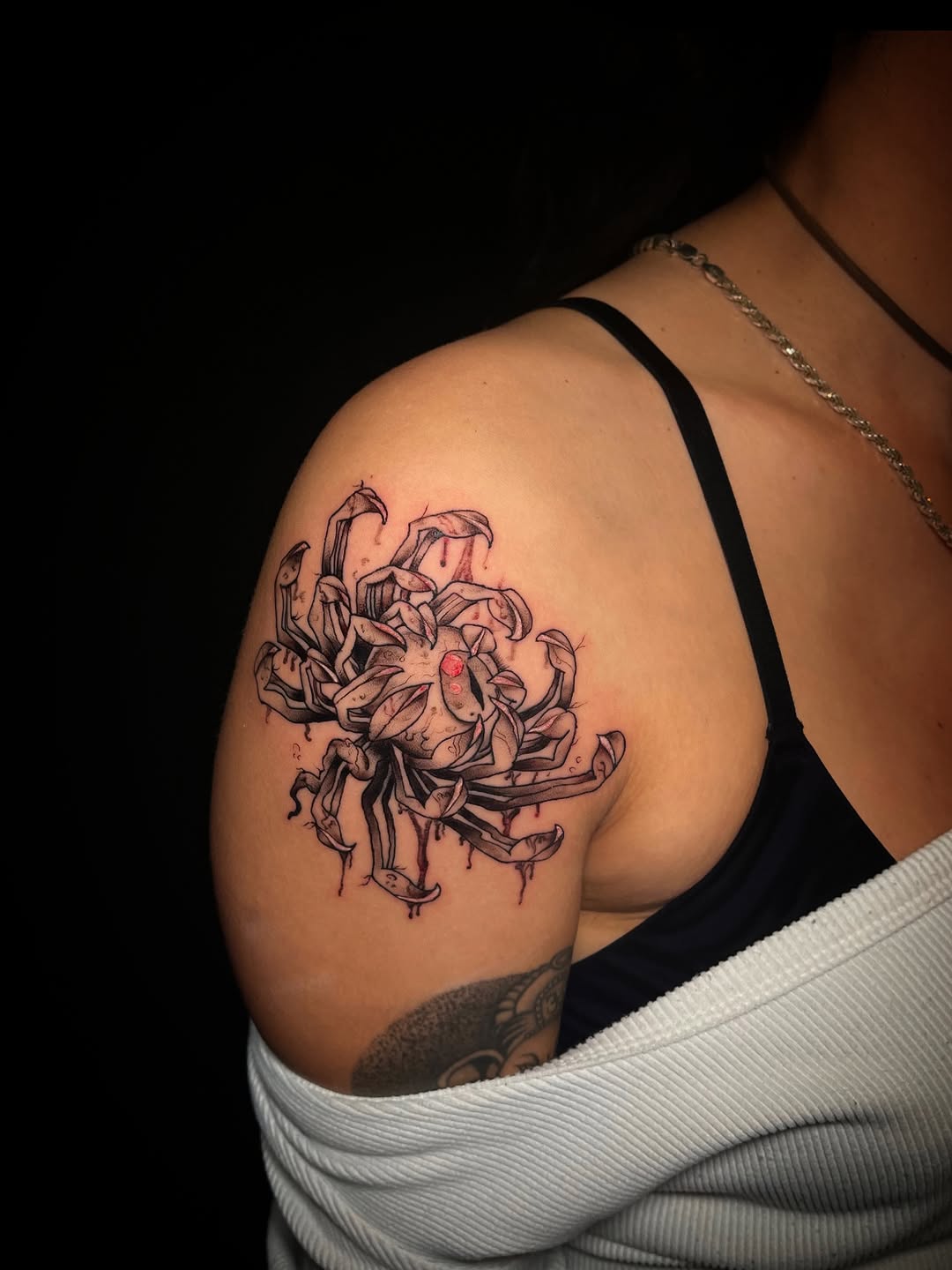Tattoo by @moogietats — blackwork, trash_polka