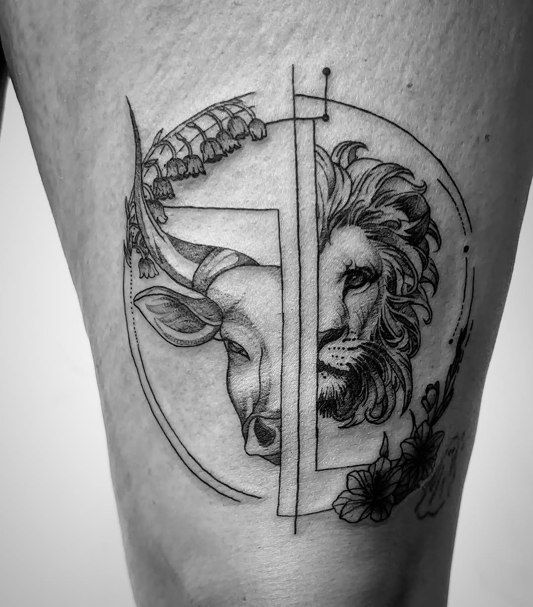 Tattoo by @vo.ink.metric โ black_and_grey, illustrative