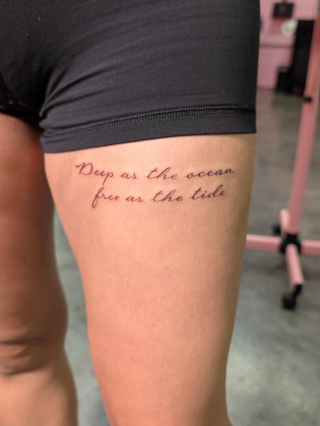 Tattoo by @jqln.ink — fine_line, lettering_script