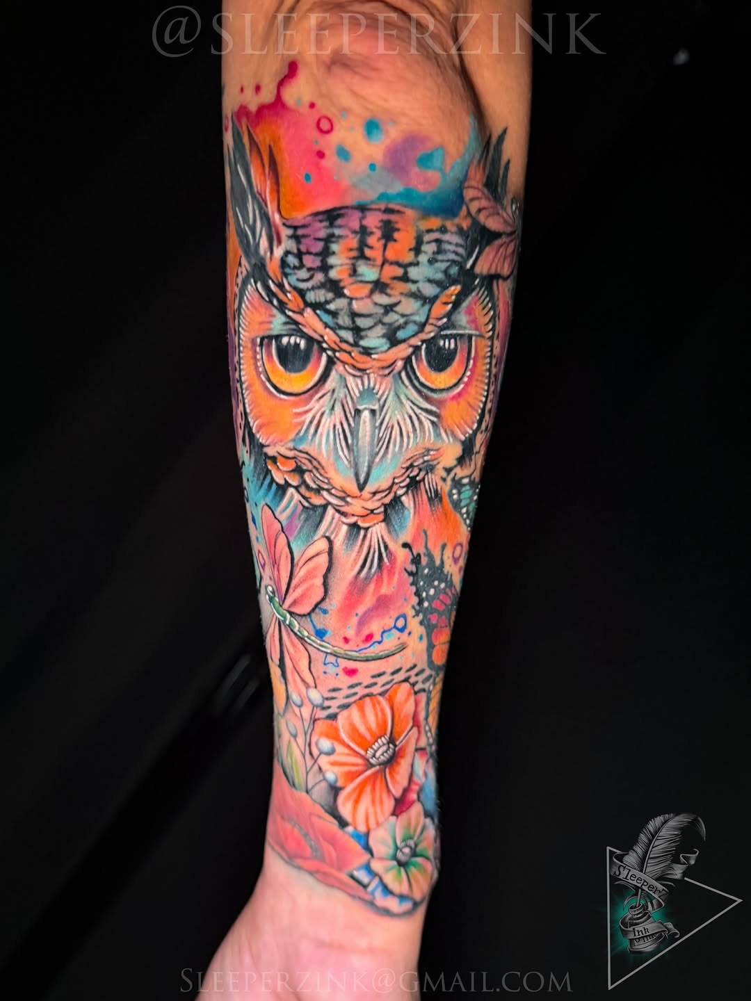 Tattoo by @sleeperzink — watercolor