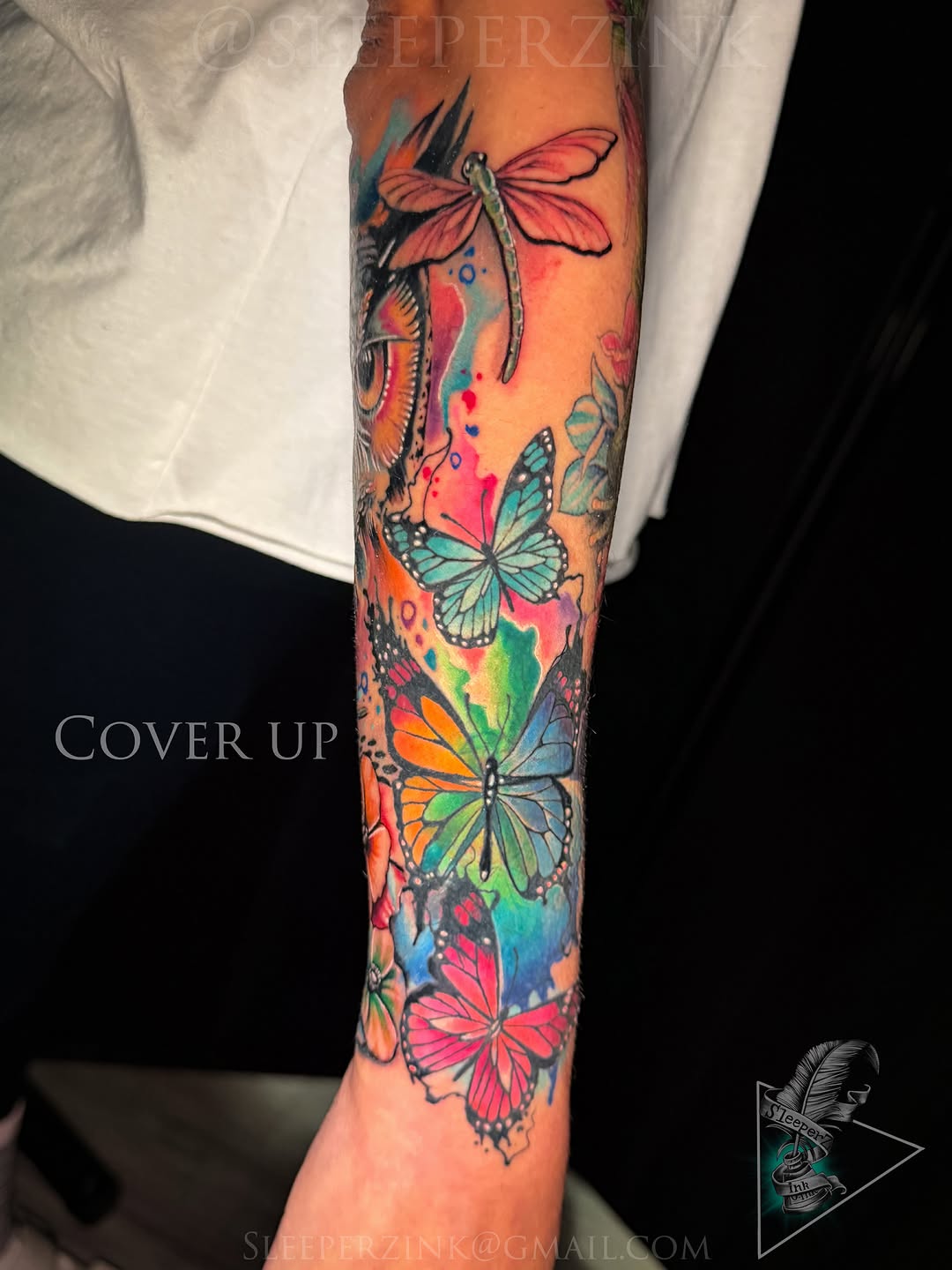 Tattoo by @sleeperzink — watercolor