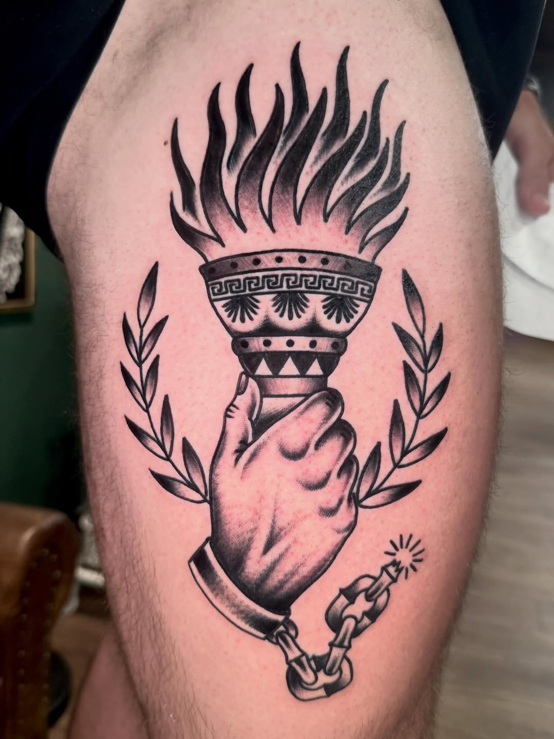 Tattoo by @ryanmtattoos — american_traditional, black_and_grey