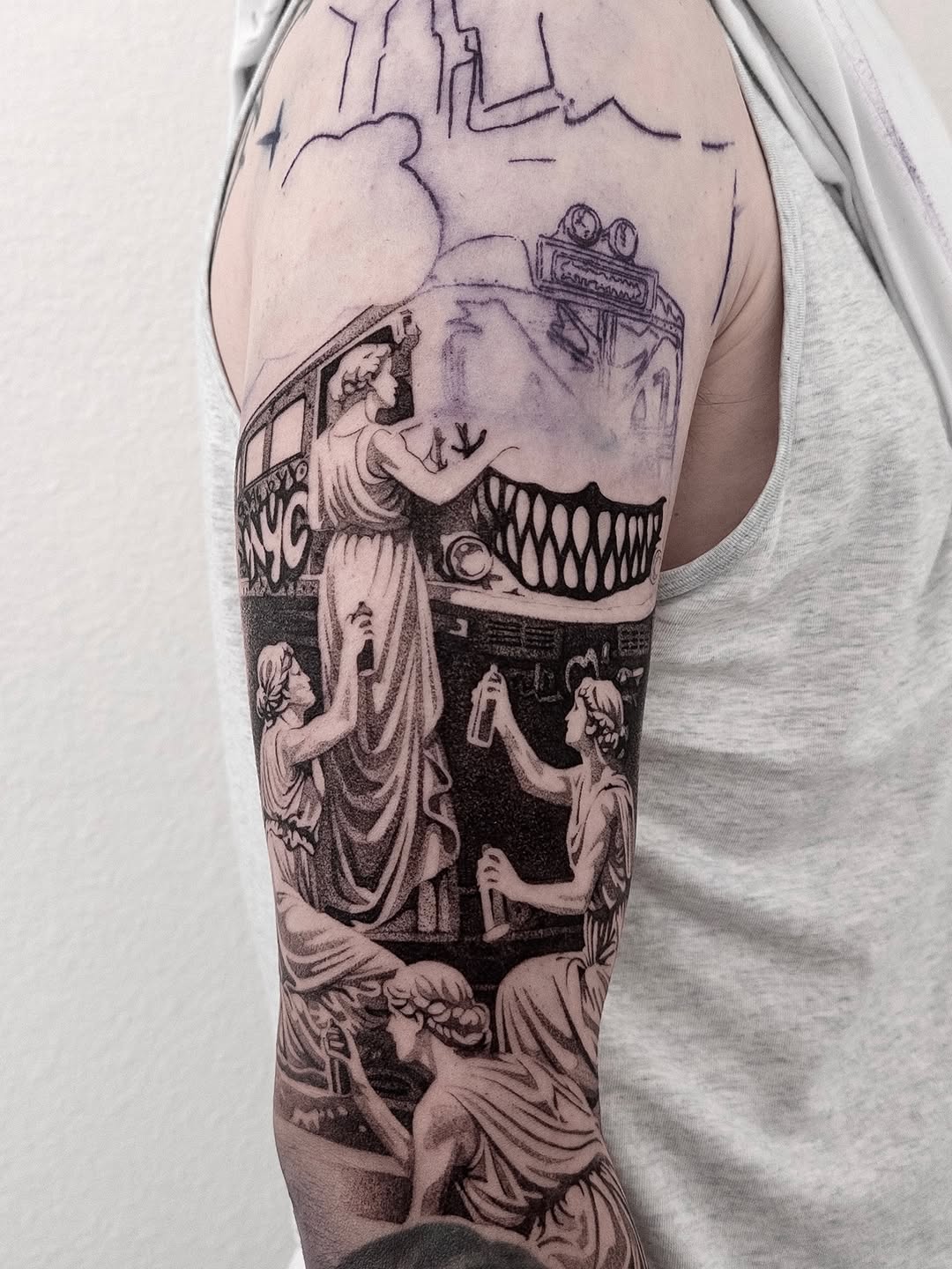Tattoo by @lissfoxy β black_and_grey