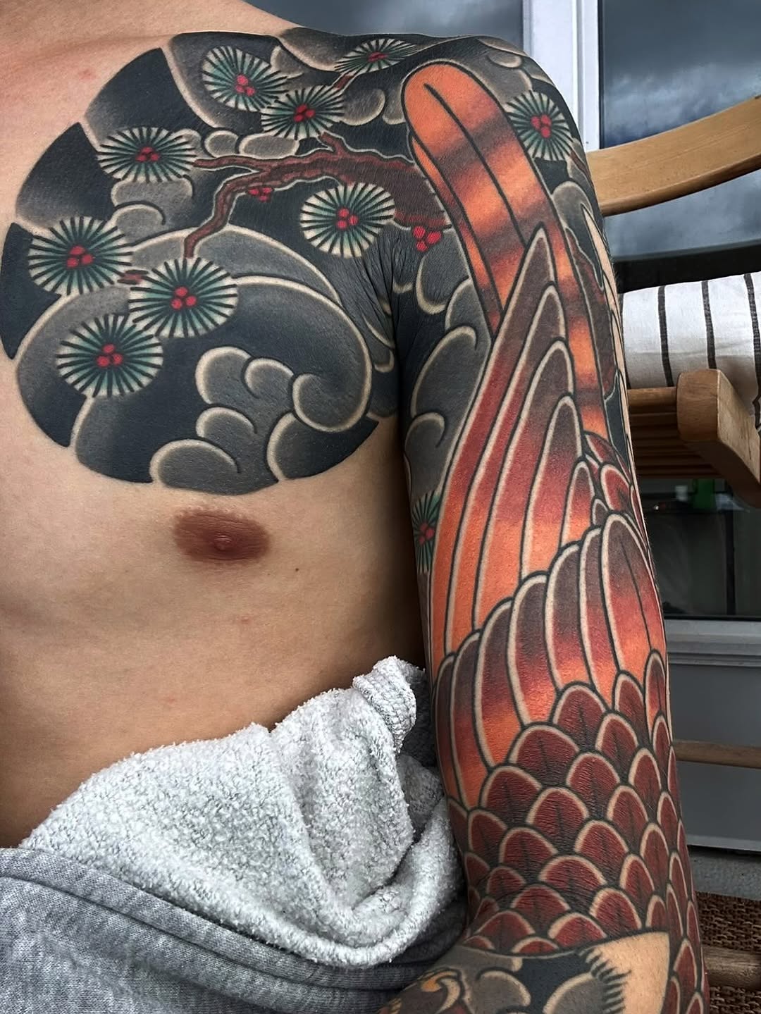 Tattoo by @adam.tennyo.tattoos — japanese_irezumi, black_and_grey